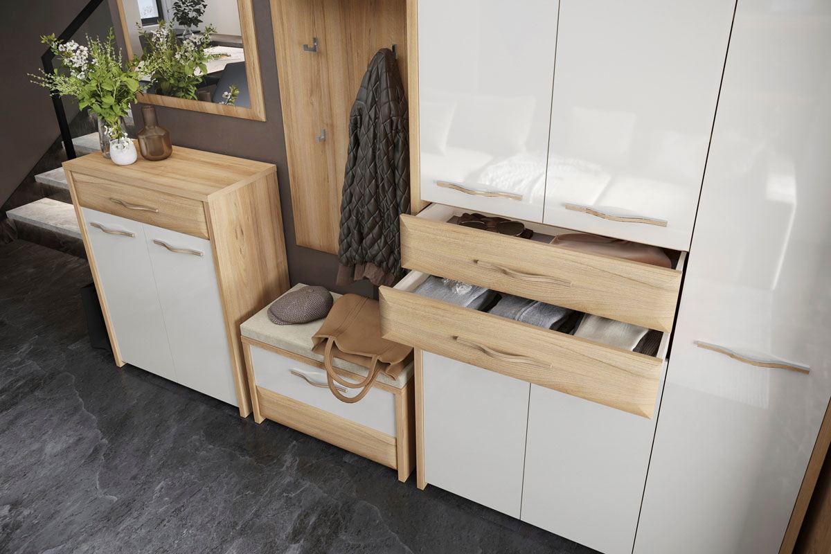 Home affaire Schuhschrank »Gala«, hochwertig UV lackiert, Soft-Close-Funktion, Breite 78cm, Höhe 99cm