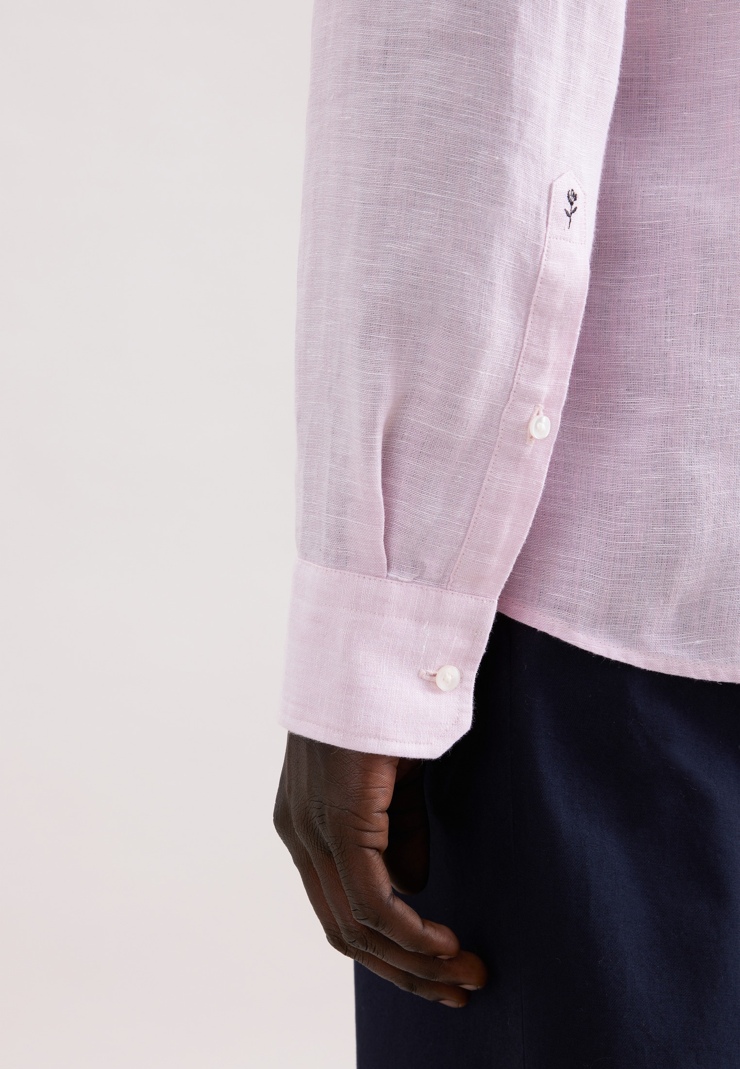 seidensticker Leinenhemd »Schwarze Rose« Slim 1/1 Kentkragen Uni