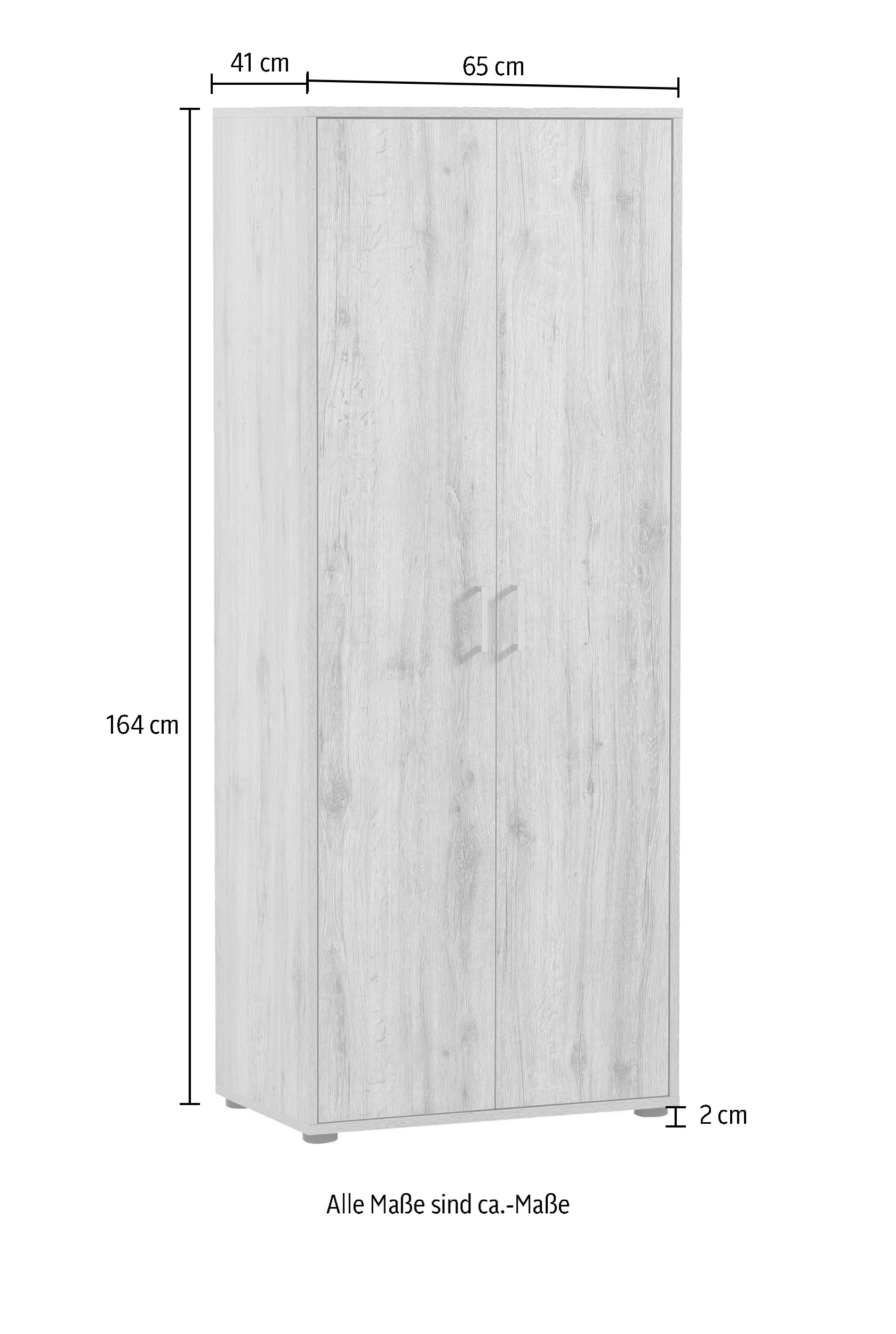 Schildmeyer Aktenschrank »Baku«, Stauraumschrank, 65x163 cm, Türen mit Soft-Close-Funktion