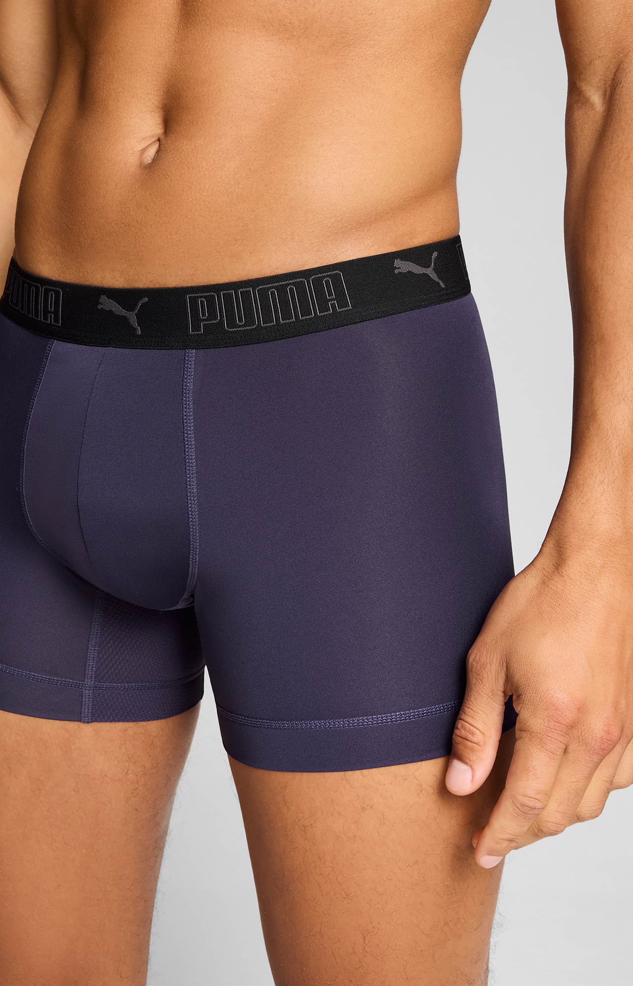 PUMA Kleiderschrank »PUMA MEN SPORT MICROFIBER BOXERS 2P« mit Logo-Bund