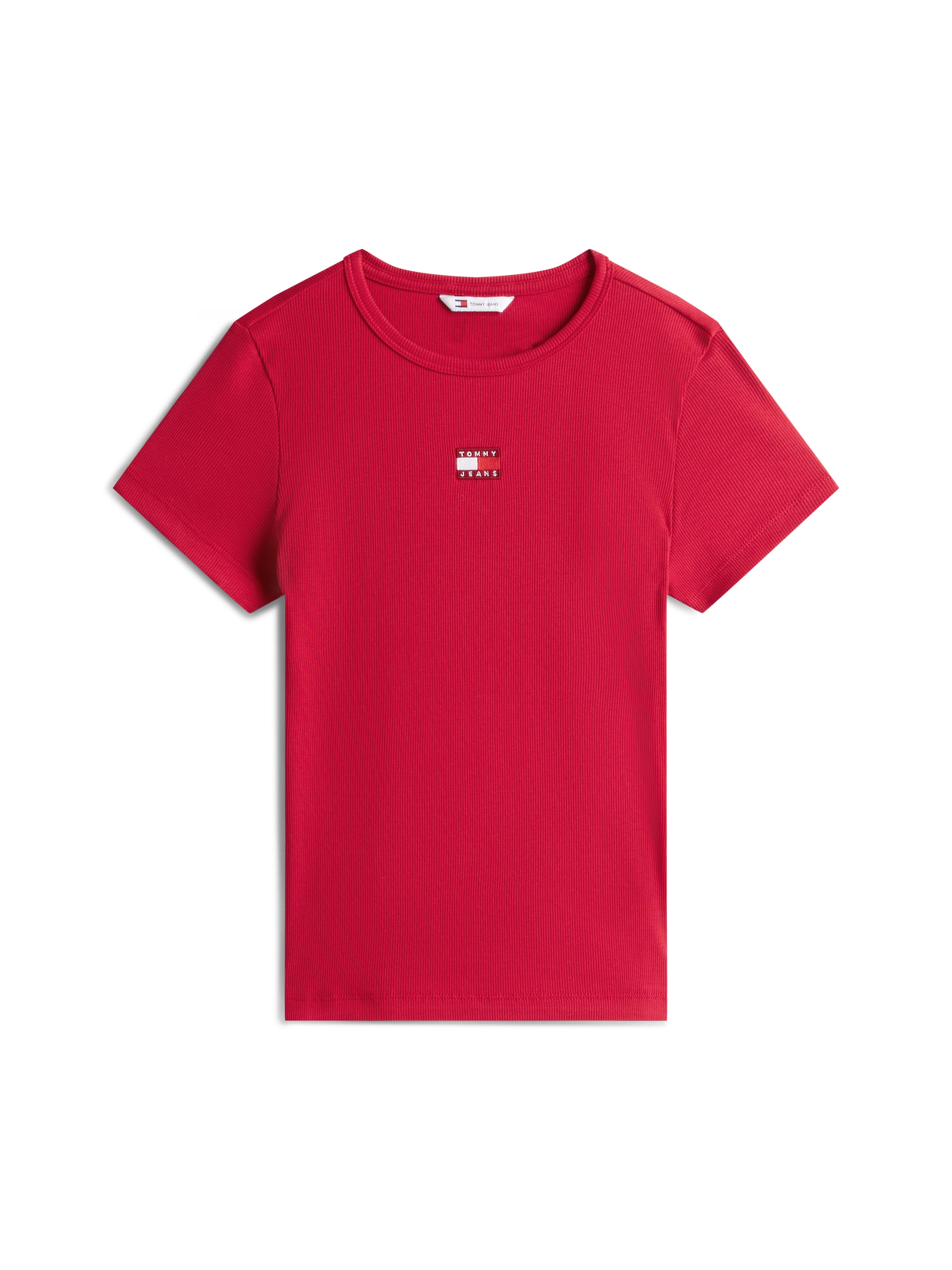 Tommy Jeans Kurzarmshirt »TJW SLIM BADGE RIB TEE«, mit gerippter Struktur