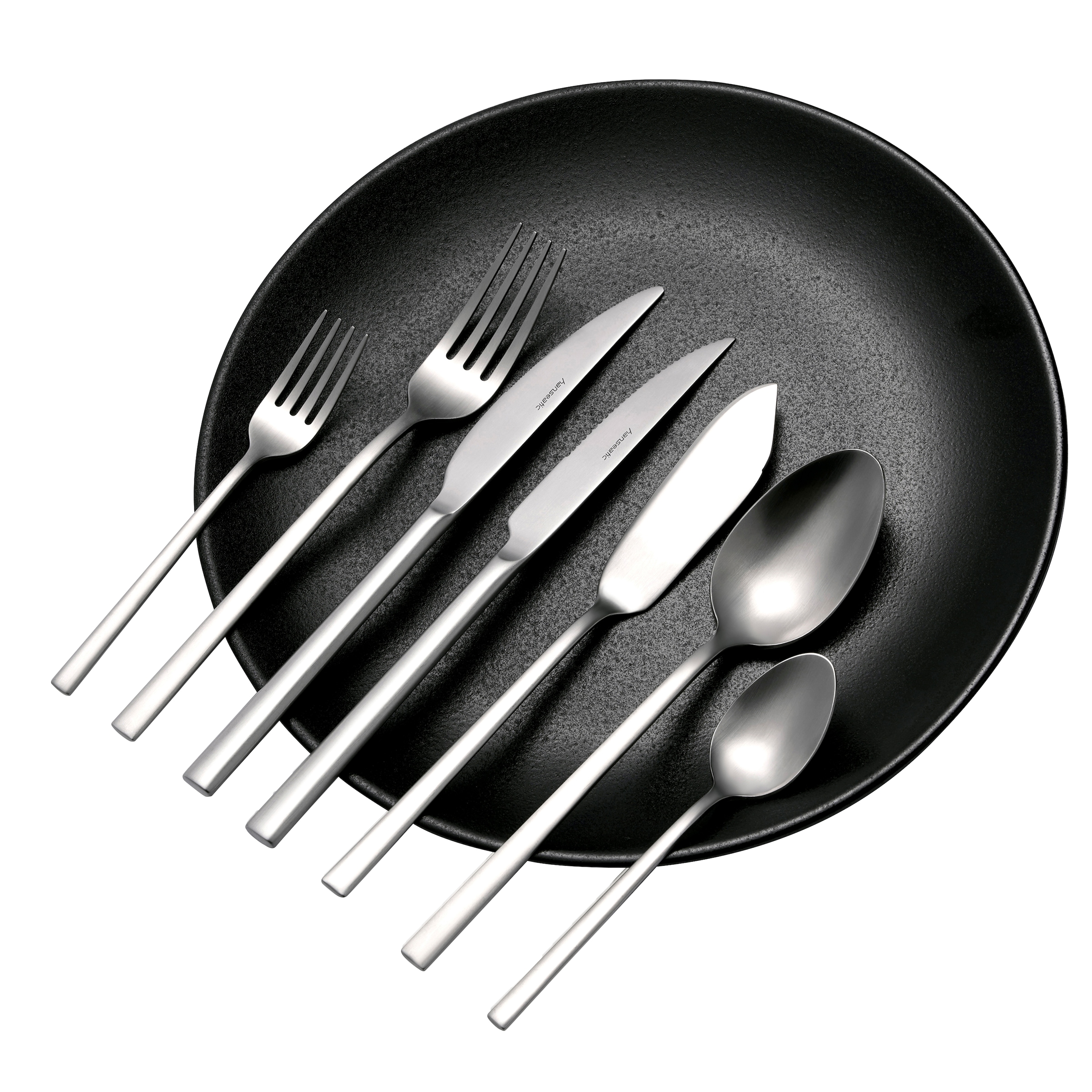 Hanseatic Besteck-Set »SMART, in matter Optik«, (Set, 42 tlg.), leichtes und minimalistisches Design