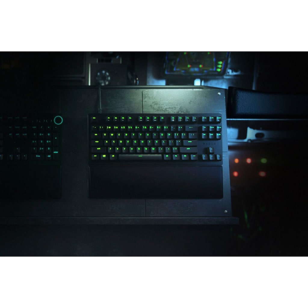 RAZER Gaming-Tastatur »Huntsman V2 Tenkeyless - Klickend optischer Switch«, (Fn-Tasten-Multimedia-Tasten-Handgelenkauflage)