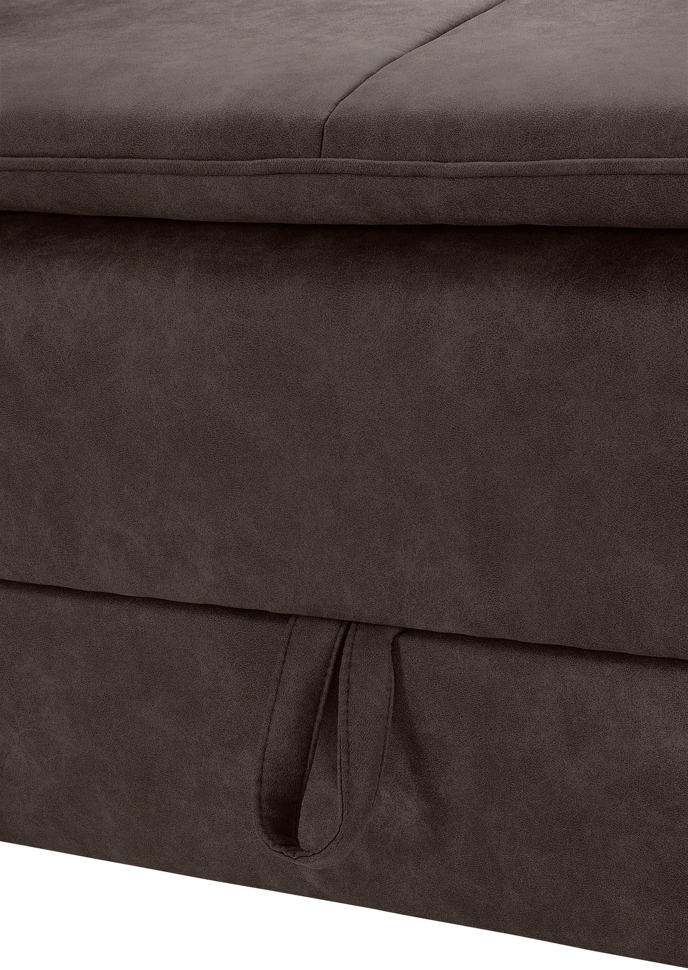INOSIGN Ecksofa »Night & Day L-Form, B: 324 cm«, mit Bettfunktion, Bettkasten & 3 Zierkissen, Boxspringbett 180x200 cm