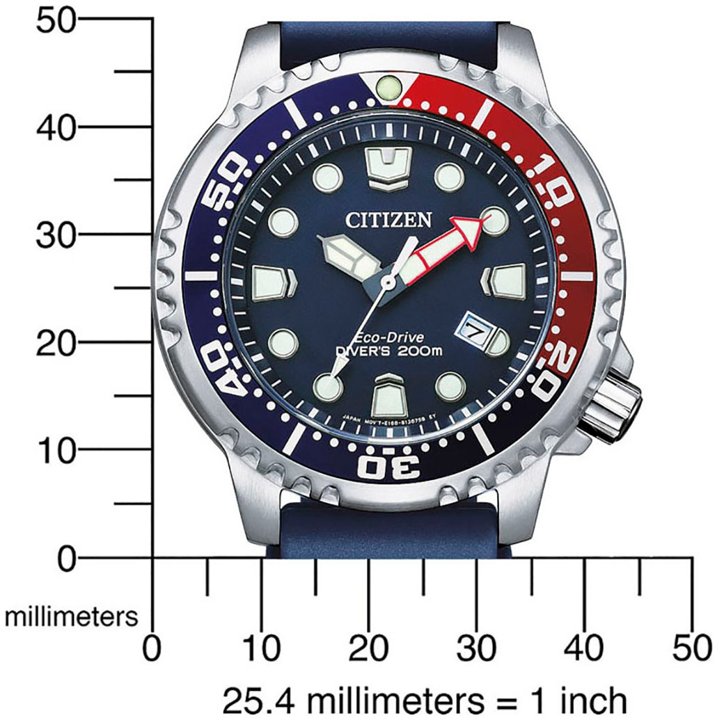 Citizen Taucheruhr »Promaster Eco-Drive Diver«, Armbanduhr, Herrenuhr, Damenuhr, Solar, bis 20 bar wasserdicht