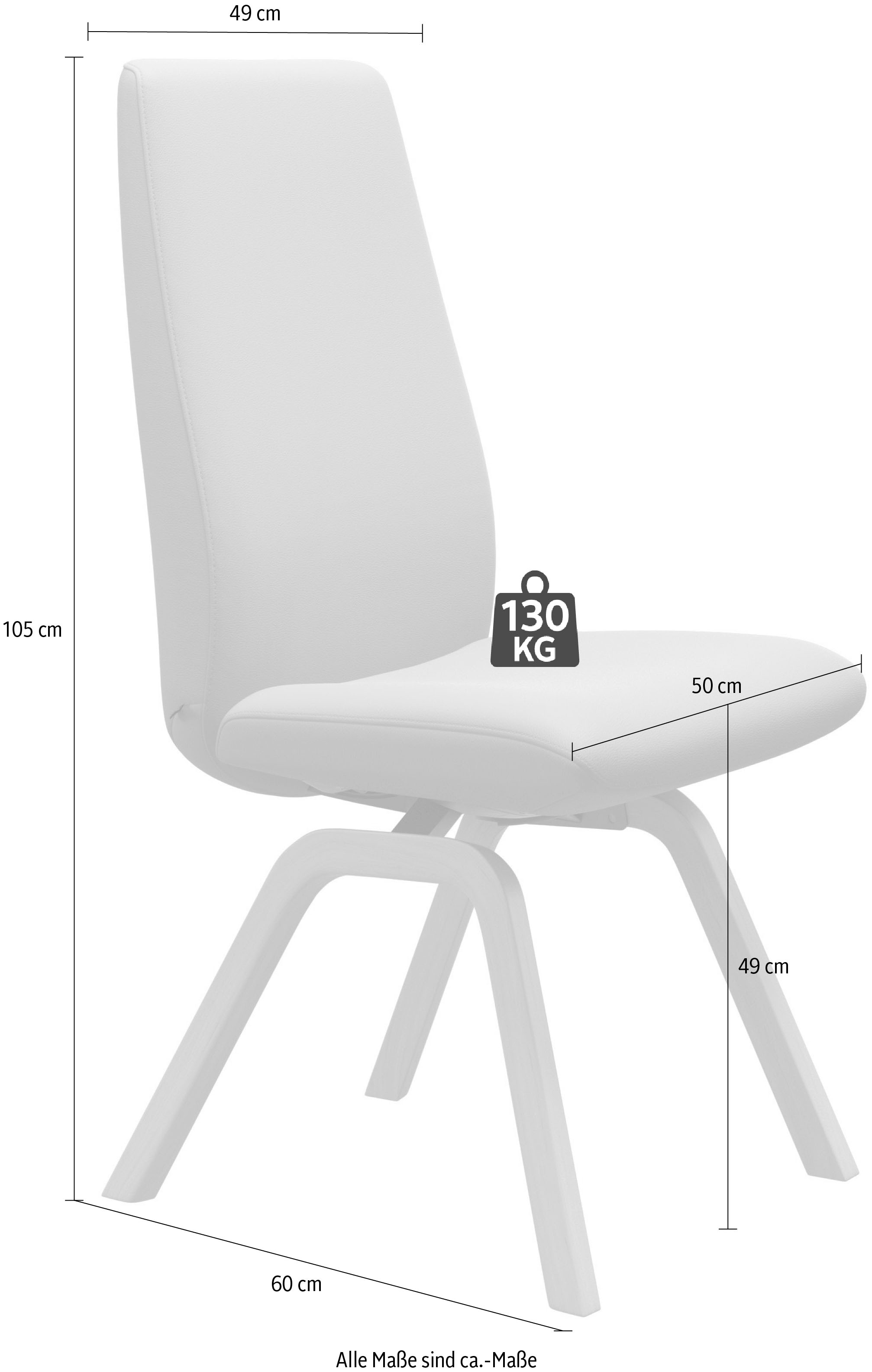 Stressless® Polsterstuhl »Laurel«, Leder BATICK, High Back, Größe L, mit schräggestellten Beinen in Walnuss