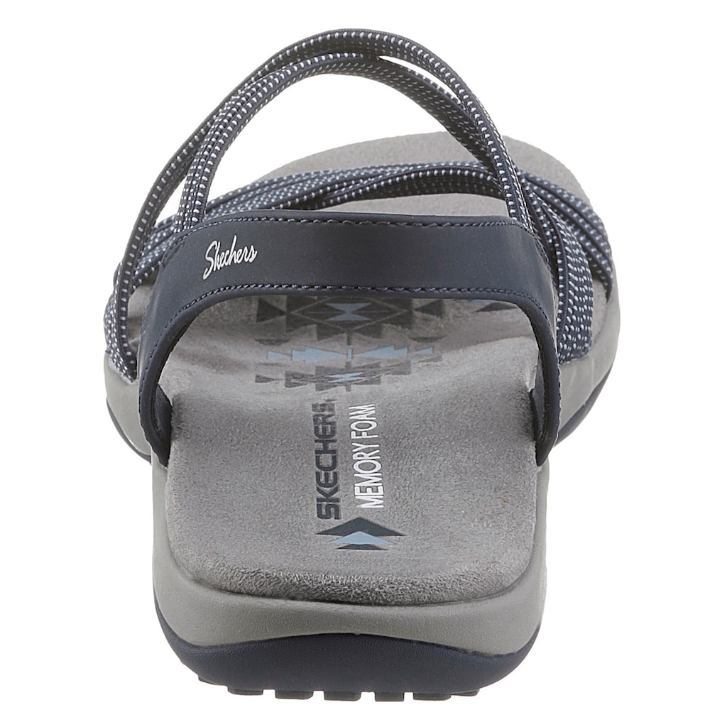 Skechers Sandale »REGGAE SLIM TURN IT UP«, mit elastischen Riemchen