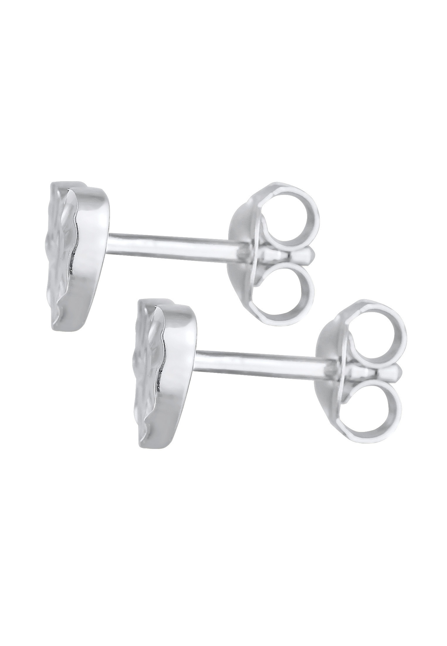 Elli Paar Ohrstecker »Ohrringe Herz Liebe Gehämmert Organic 925 Silber«