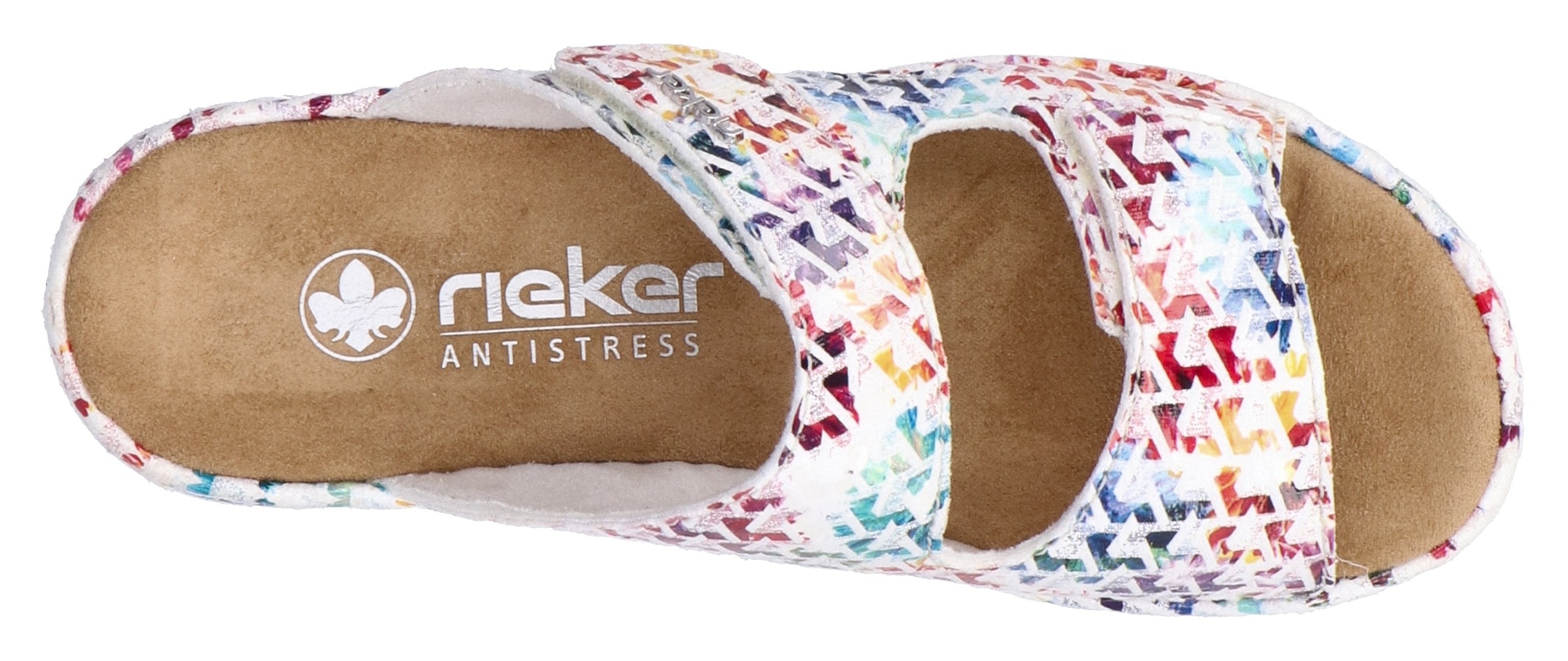 Rieker Pantolette, Sommerschuh, Schlappen, Hausschuh mit modischer Plateausohle