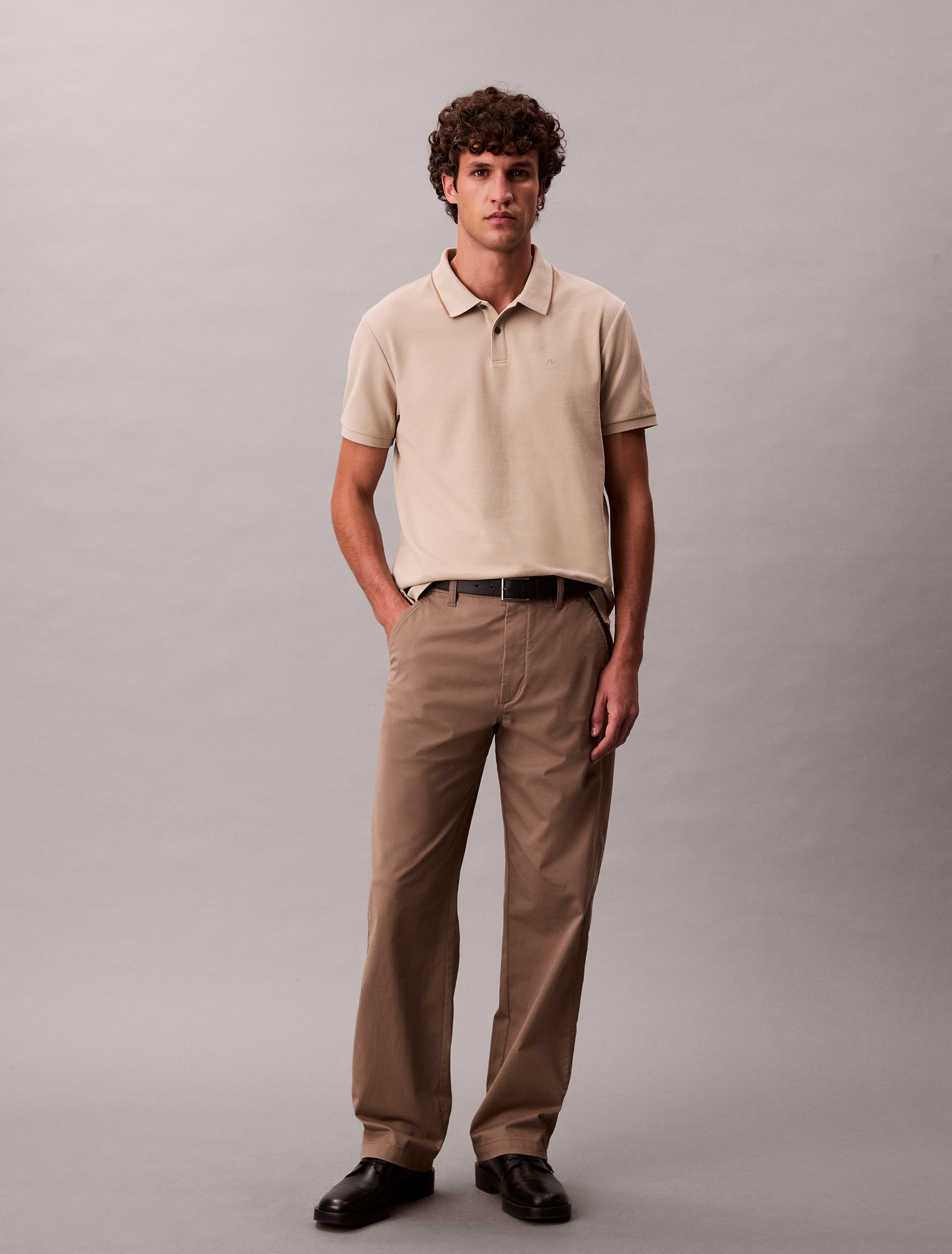Calvin Klein Poloshirt »SS RFND PQ TPPD CLSS«, Mit Rundhalsausschnitt