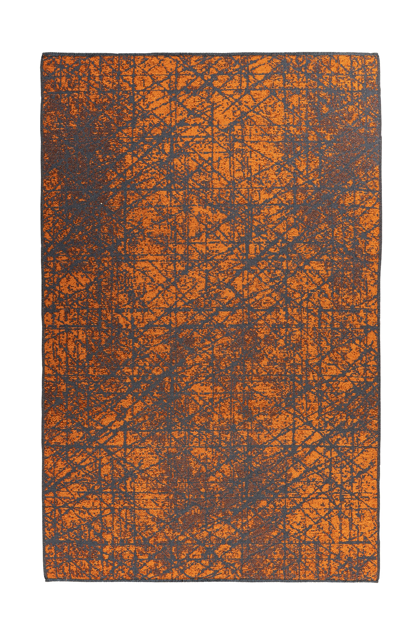 Kayoom Teppich »Kalea 225«, rechteckig, 8 mm Höhe, Flachgewebeteppich mit Relief-Design, Used-Look, moderne Farben