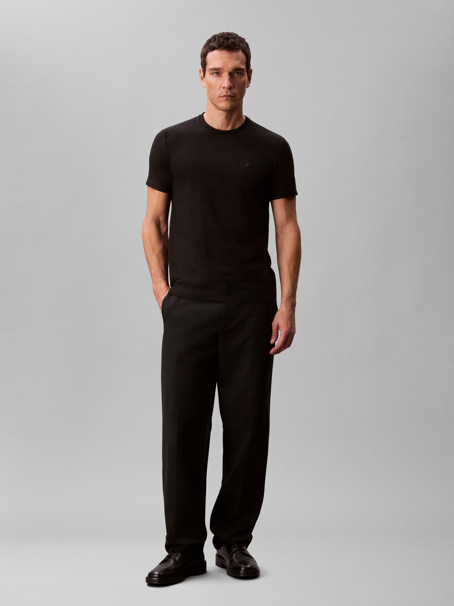 Calvin Klein T-Shirt »2 Pack SS STRETCH COTTON SLIM TEE« Packung, 2 Stk. Rundhalsausschnitt, slim fit