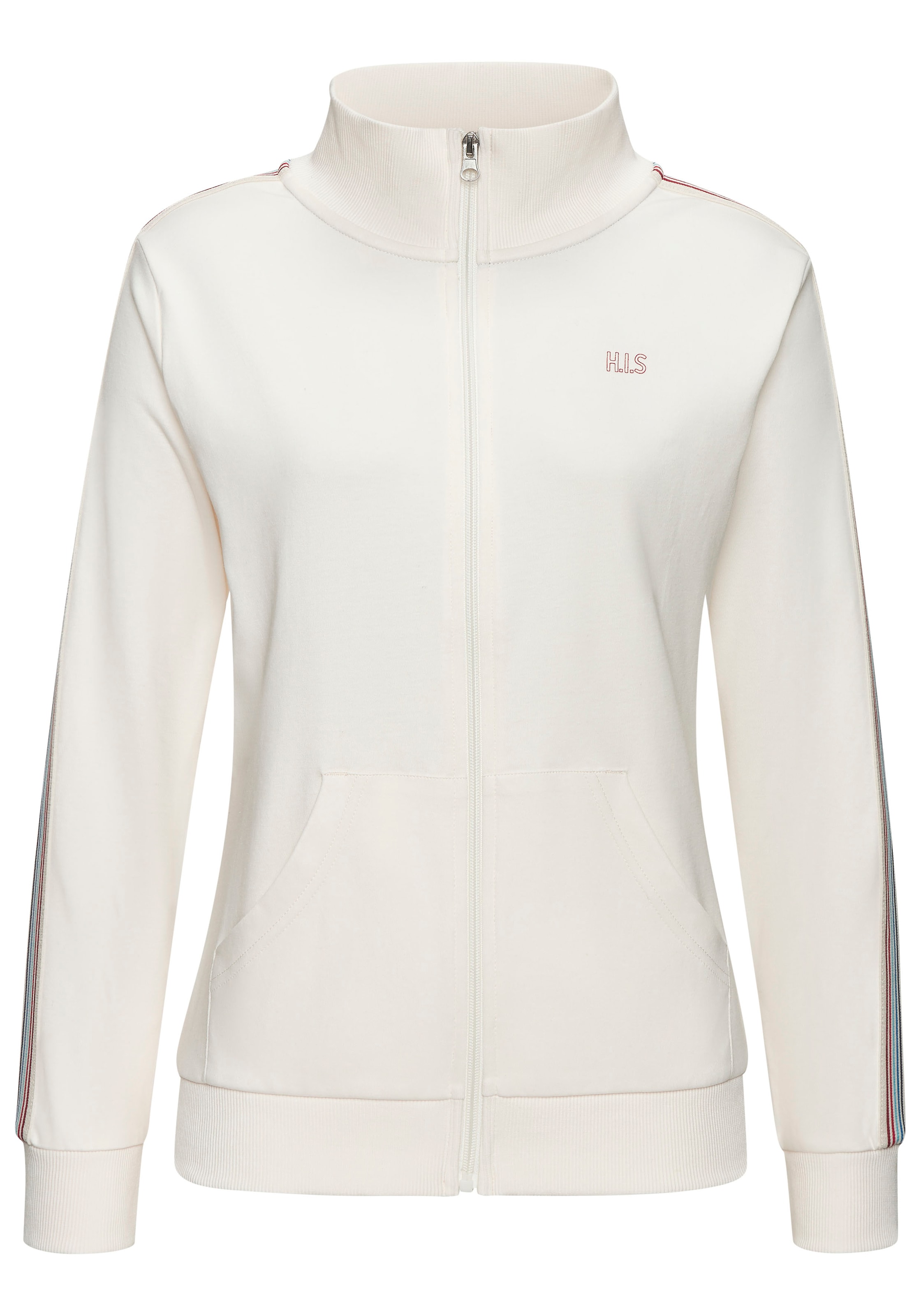 H.I.S Sweatjacke, mit gestreiftem Tape an den Ärmeln
