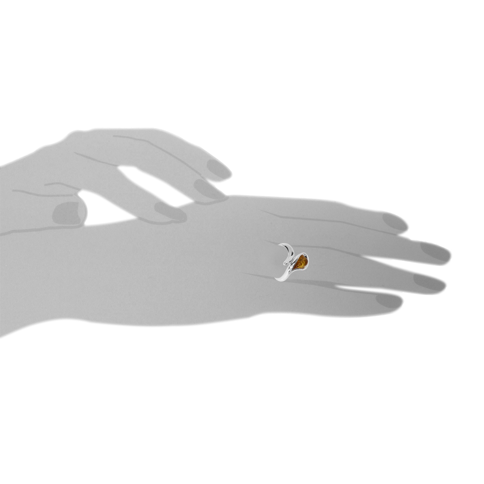 OSTSEE-SCHMUCK Fingerring »- Jeanne - Silber 925/000 - Bernstein«