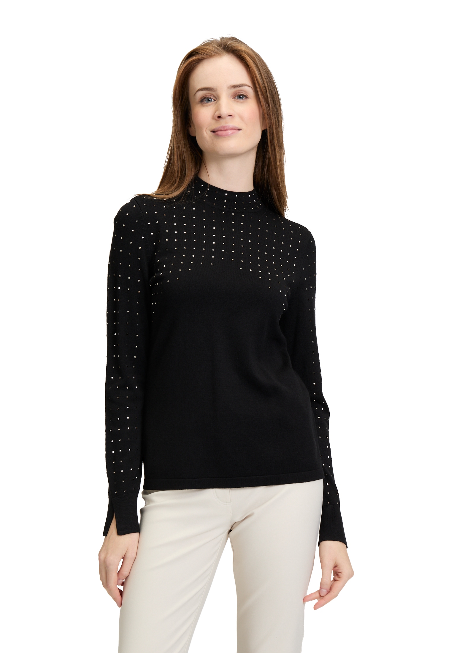 Betty Barclay Rundhalspullover »Feinstrickpullover mit Strass«