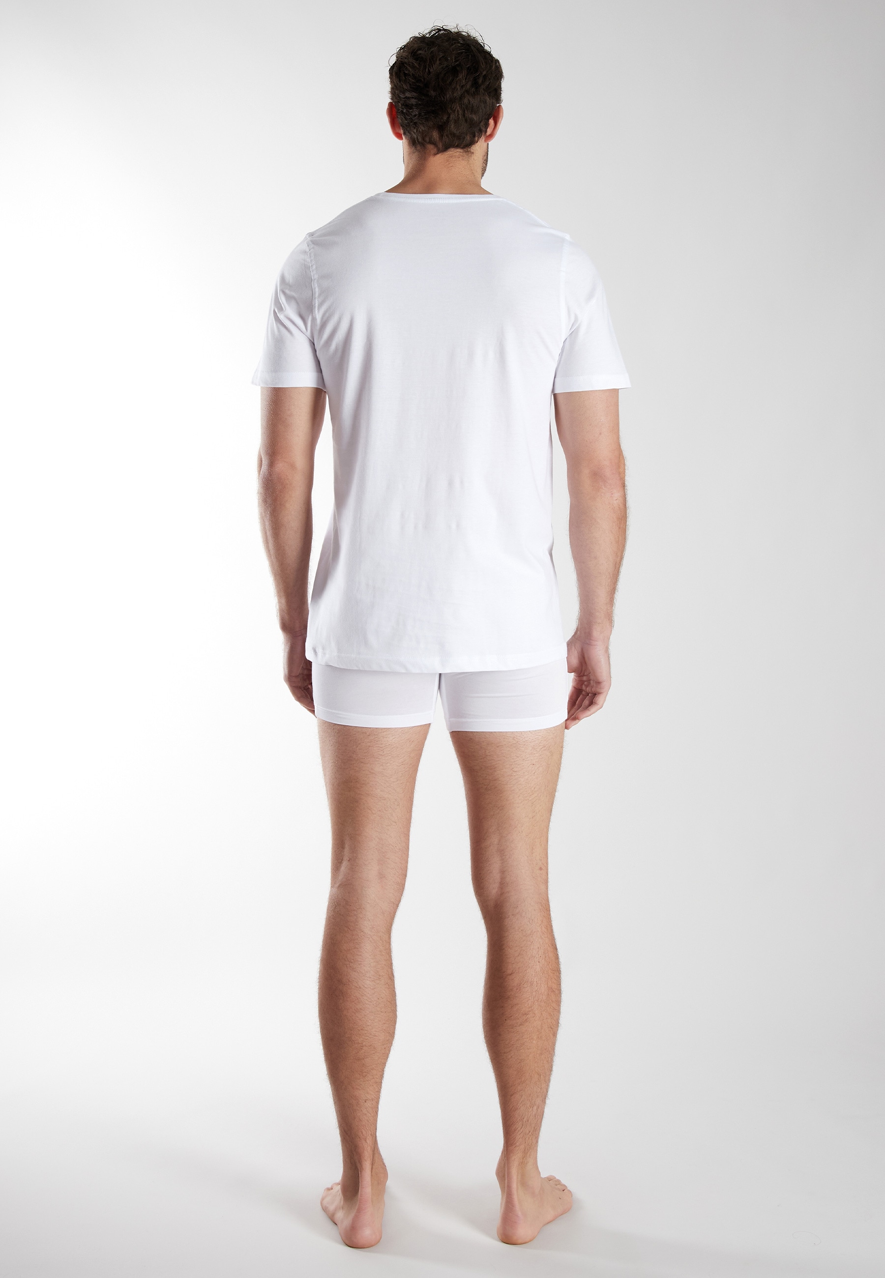 bugatti T-Shirt »Bari«, 2 Stk. Rundhalsausschnitt, Kurzarm, basic, Baumwolle, weich, bequem
