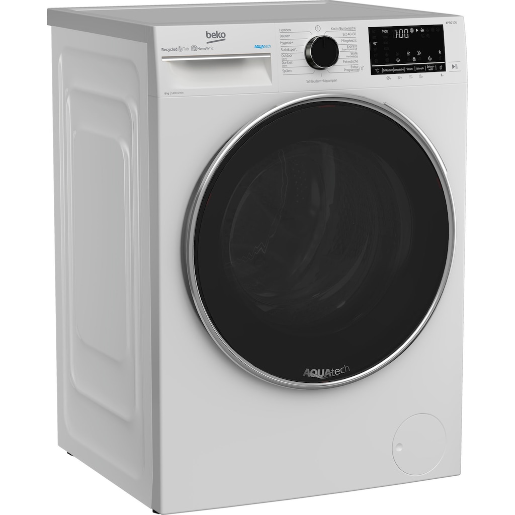 BEKO Waschmaschine »B5WFU58418W«, B5WFU58418W, 8 kg, 1400 U/min