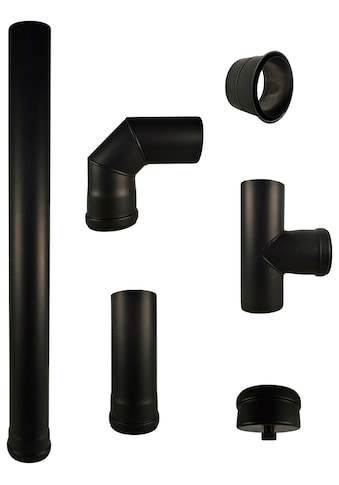Heathus Ofenrohr, (Set, 6 tlg.), für Pelletöfen, 100 cm, schwarz kaufen