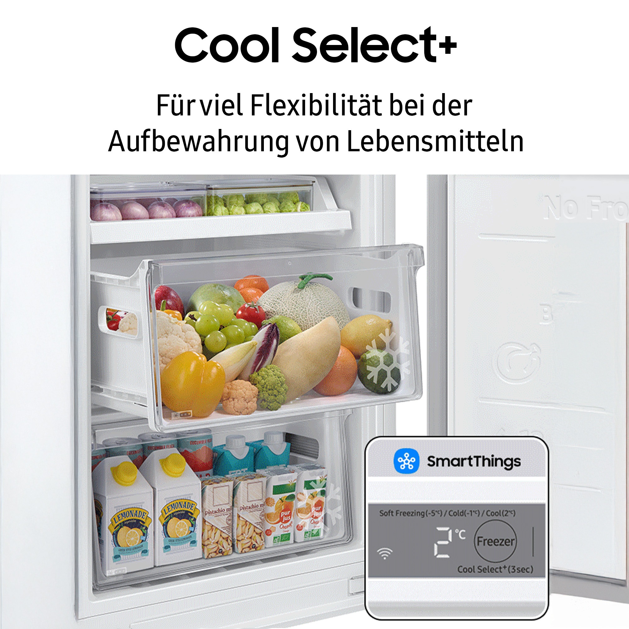 Samsung Einbaukühlgefrierkombination BRB8OF »BRB80F26ACFO«, Optimal Fresh+ - Langanhaltende Frische für Fleisch und Fisch