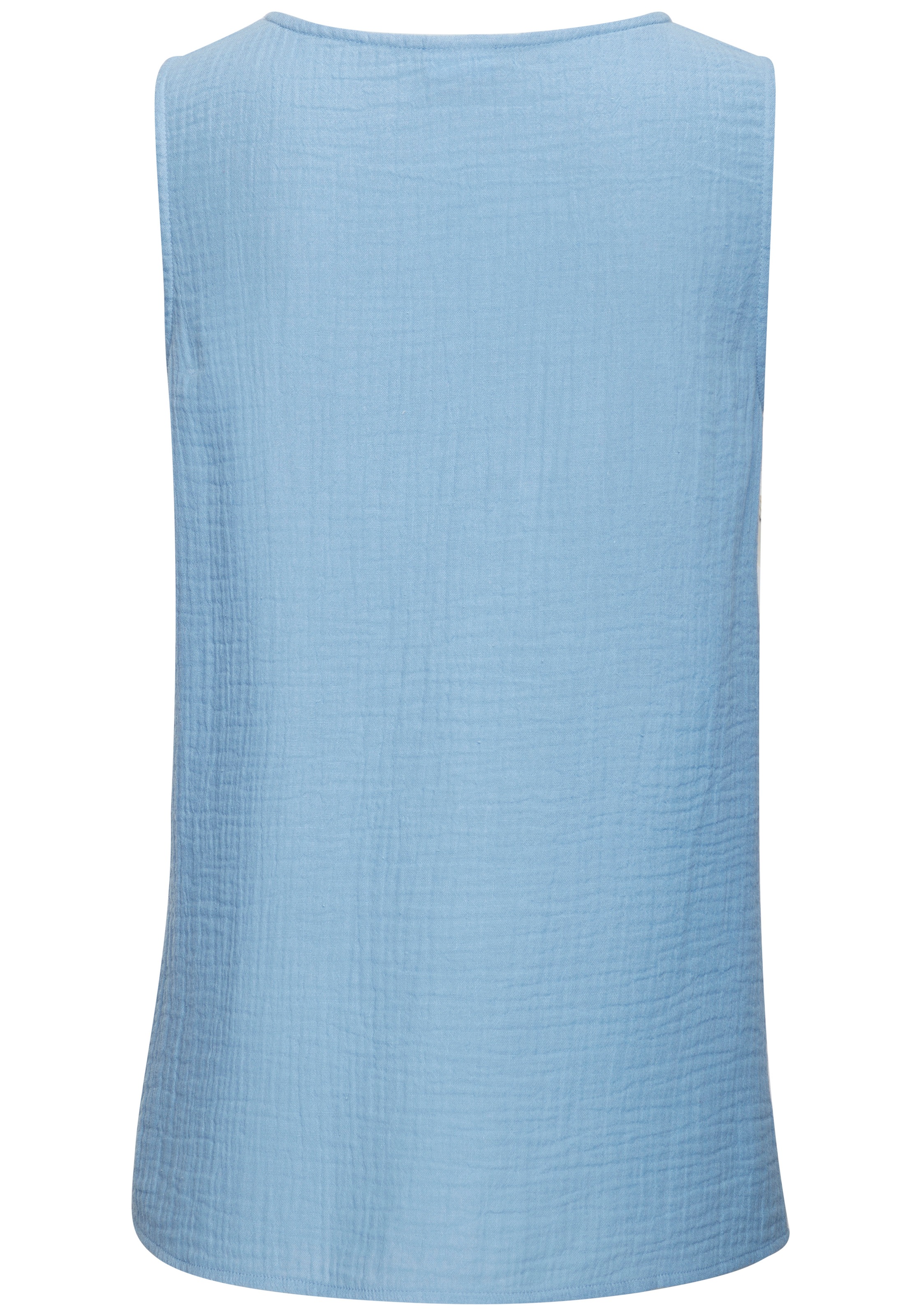 Beachtime Blusentop aus Musselin, Ärmelloses Top