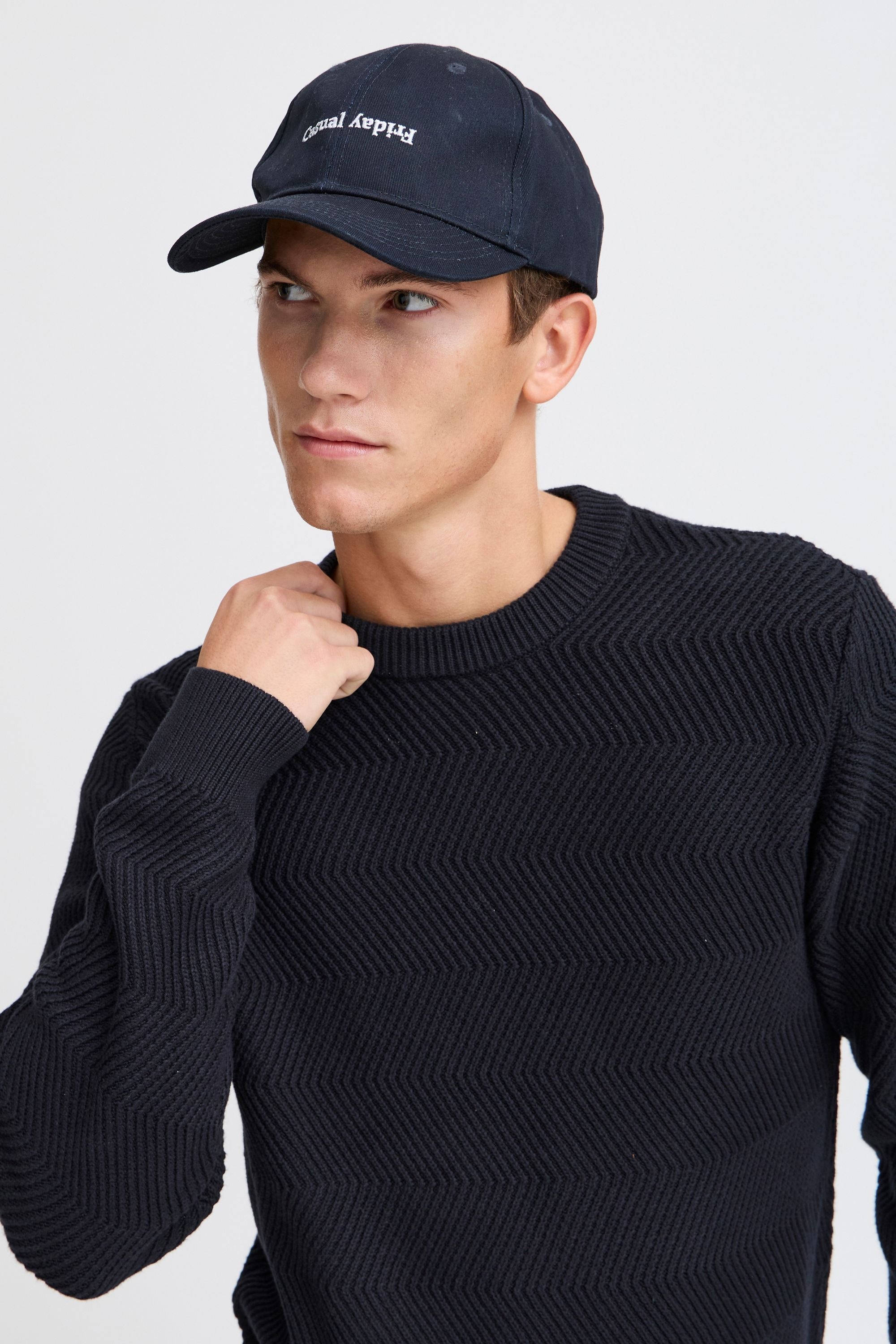 Casual Friday Strickpullover »Strickpullover CFKARL structured crew neck knit«