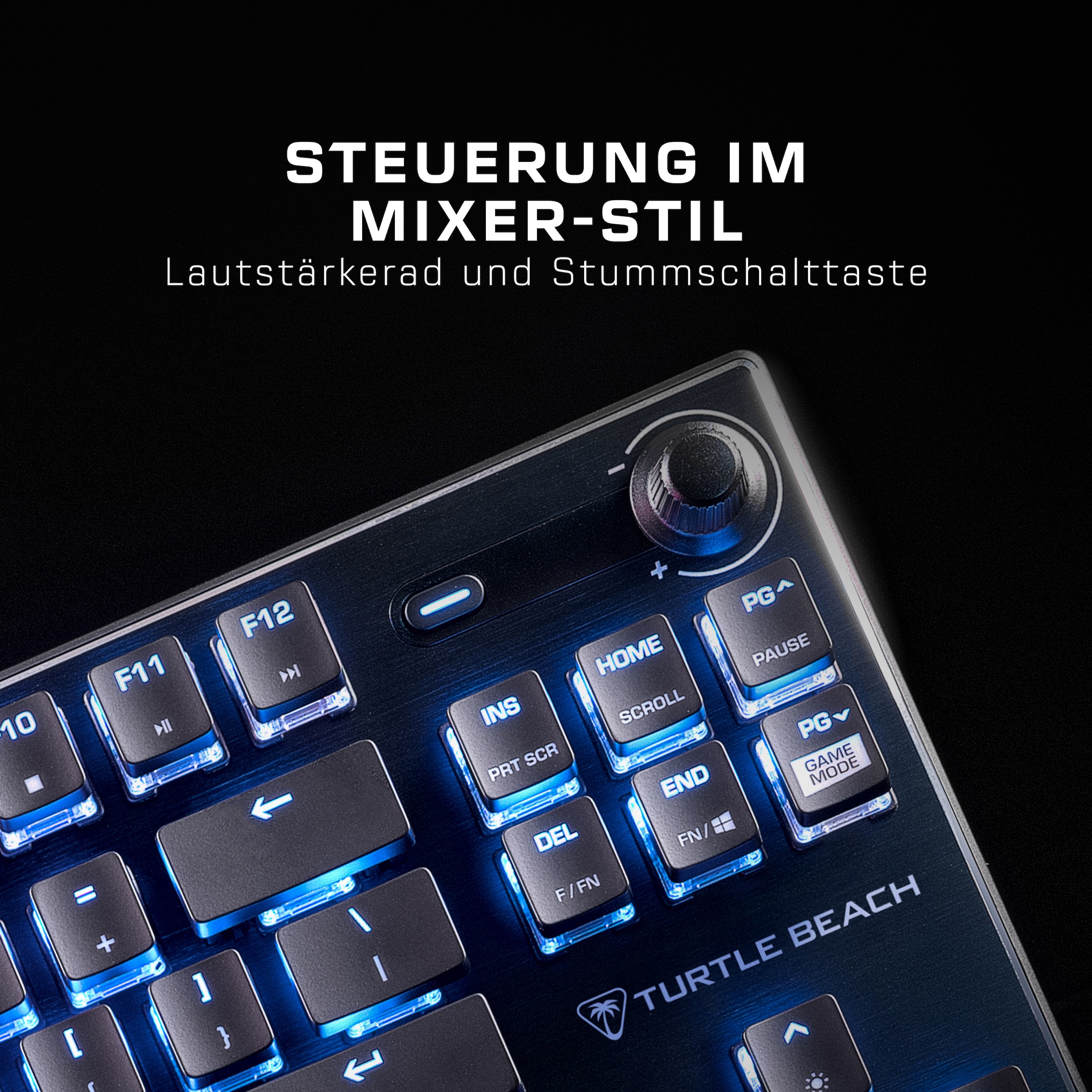 Turtle Beach Gaming-Tastatur »Vulcan TKL AIMO, Linear Roter Switch«, (Lautstärkeregler-Funktionstasten-Profil-Speicher)