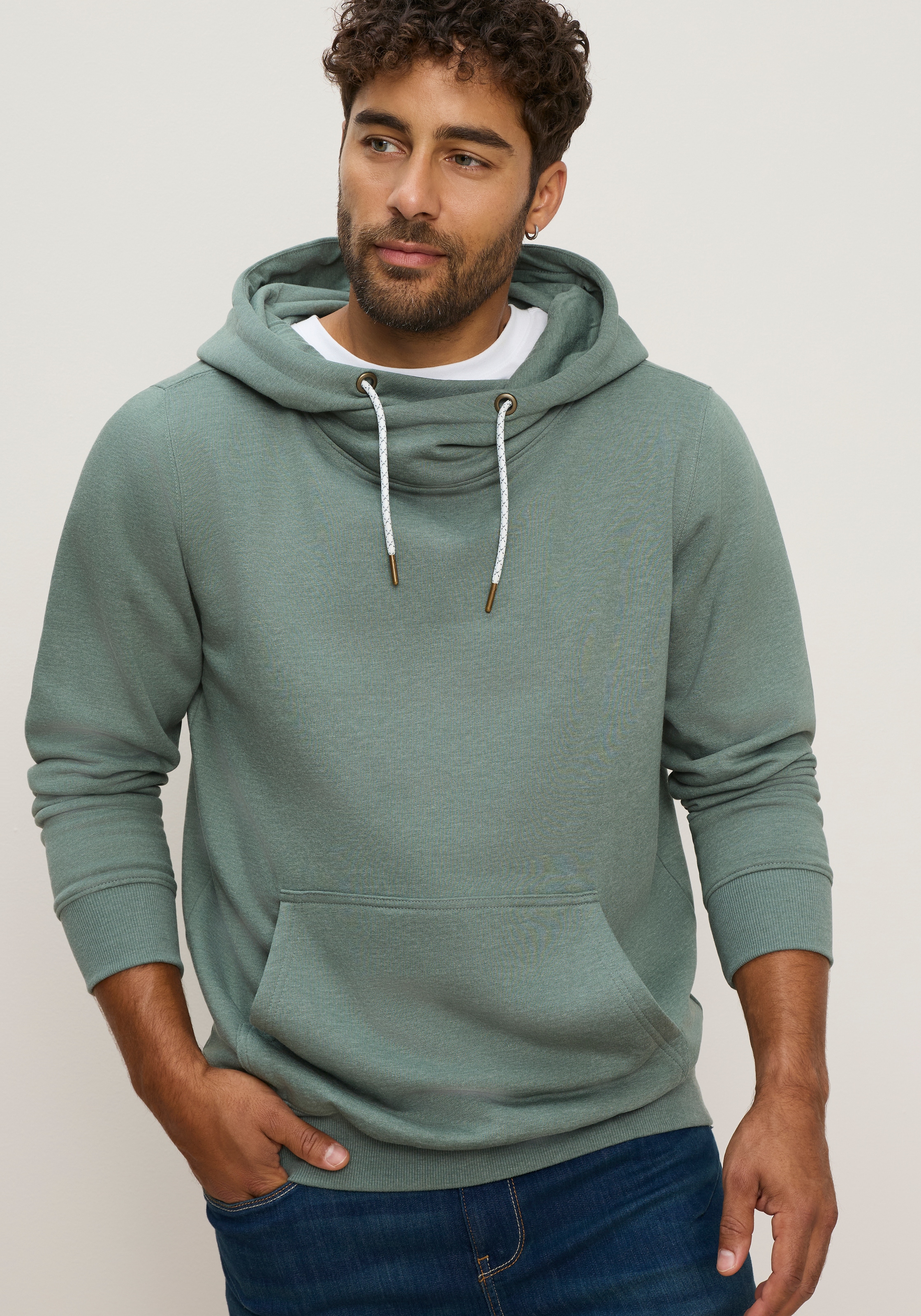 Man's World Kapuzensweatshirt , mit weitem Halsaussschnitt, auch in großen Größen erhältlich
