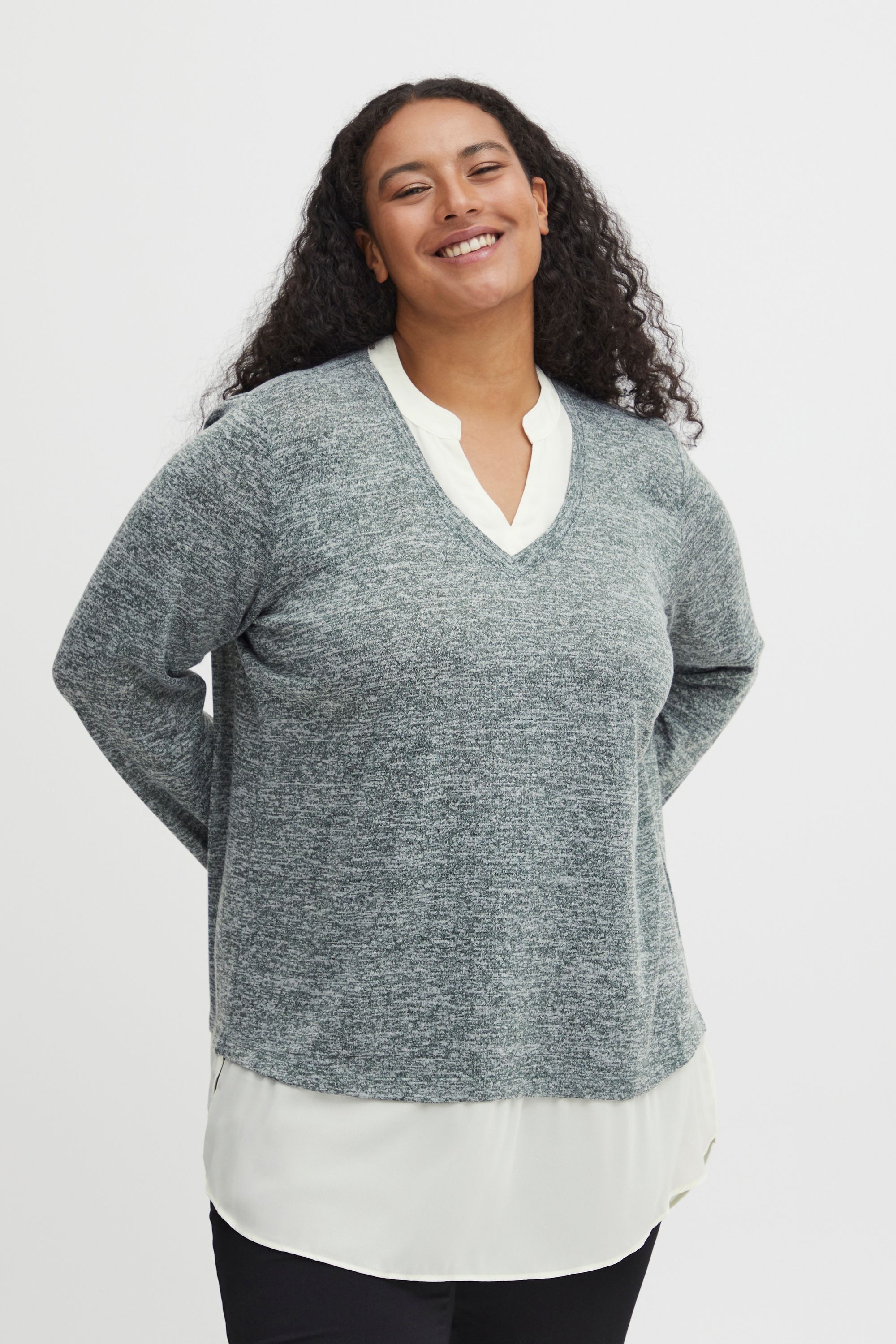 fransa Strickfleece-Pullover »Strickpullover FPRexan«
