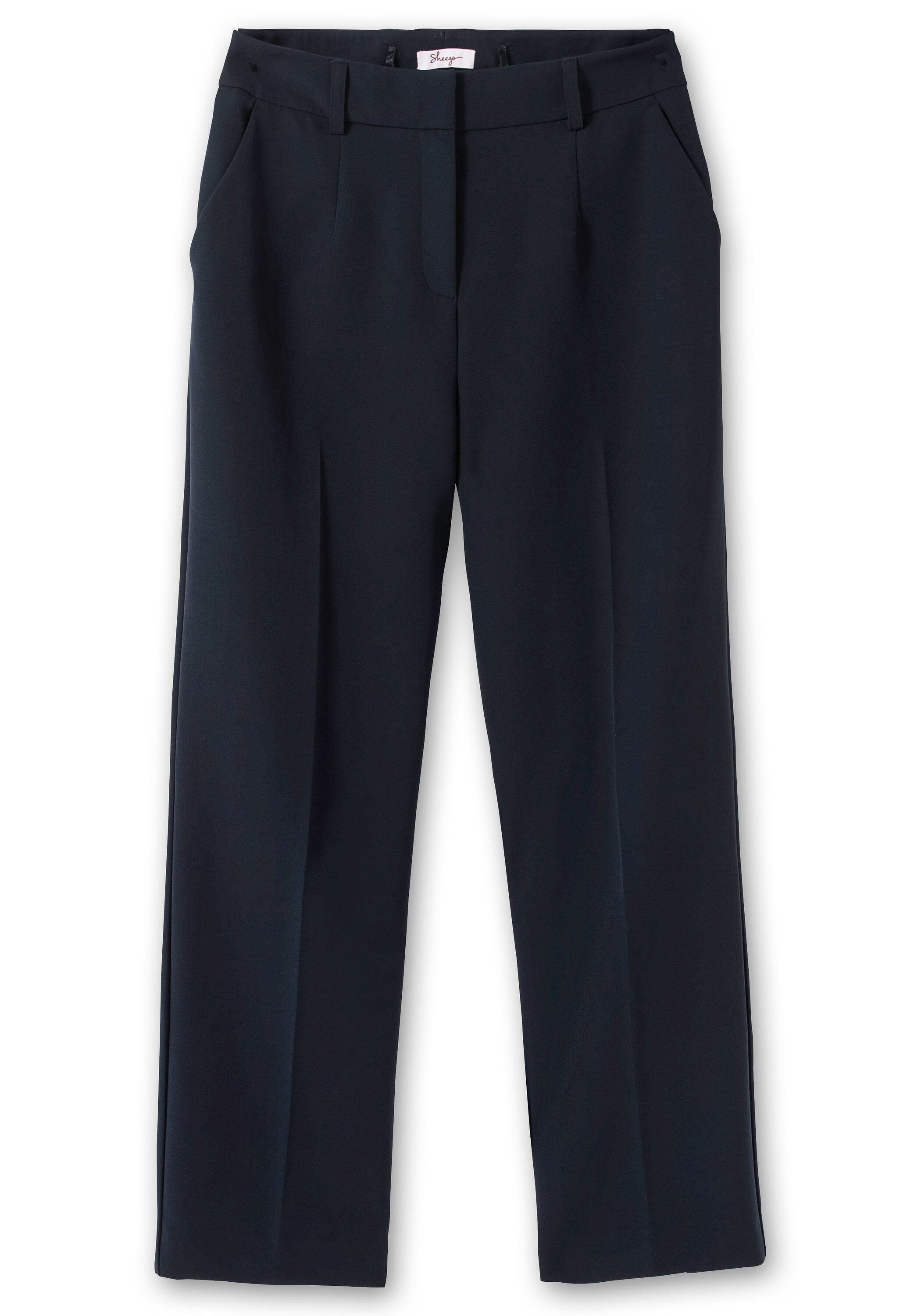 Sheego Stretch-Hose »High-Waist-Hose mit Bügelfalten, in Karottenform«