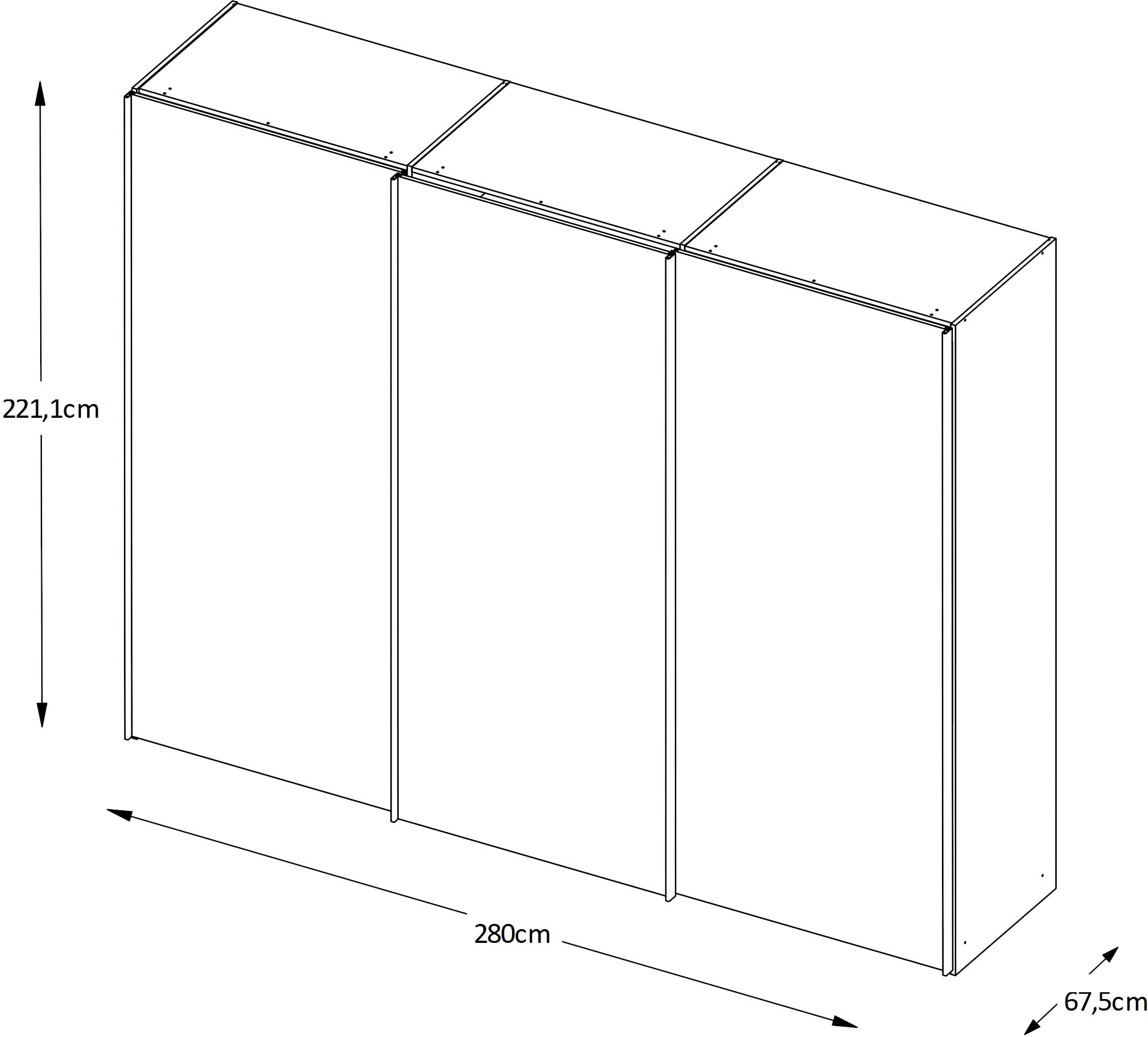 STAUD Schwebetürenschrank »Includo, Made in Germany« Mit Spiegeltüre und vier verschiedenen Ausstattungsvarianten