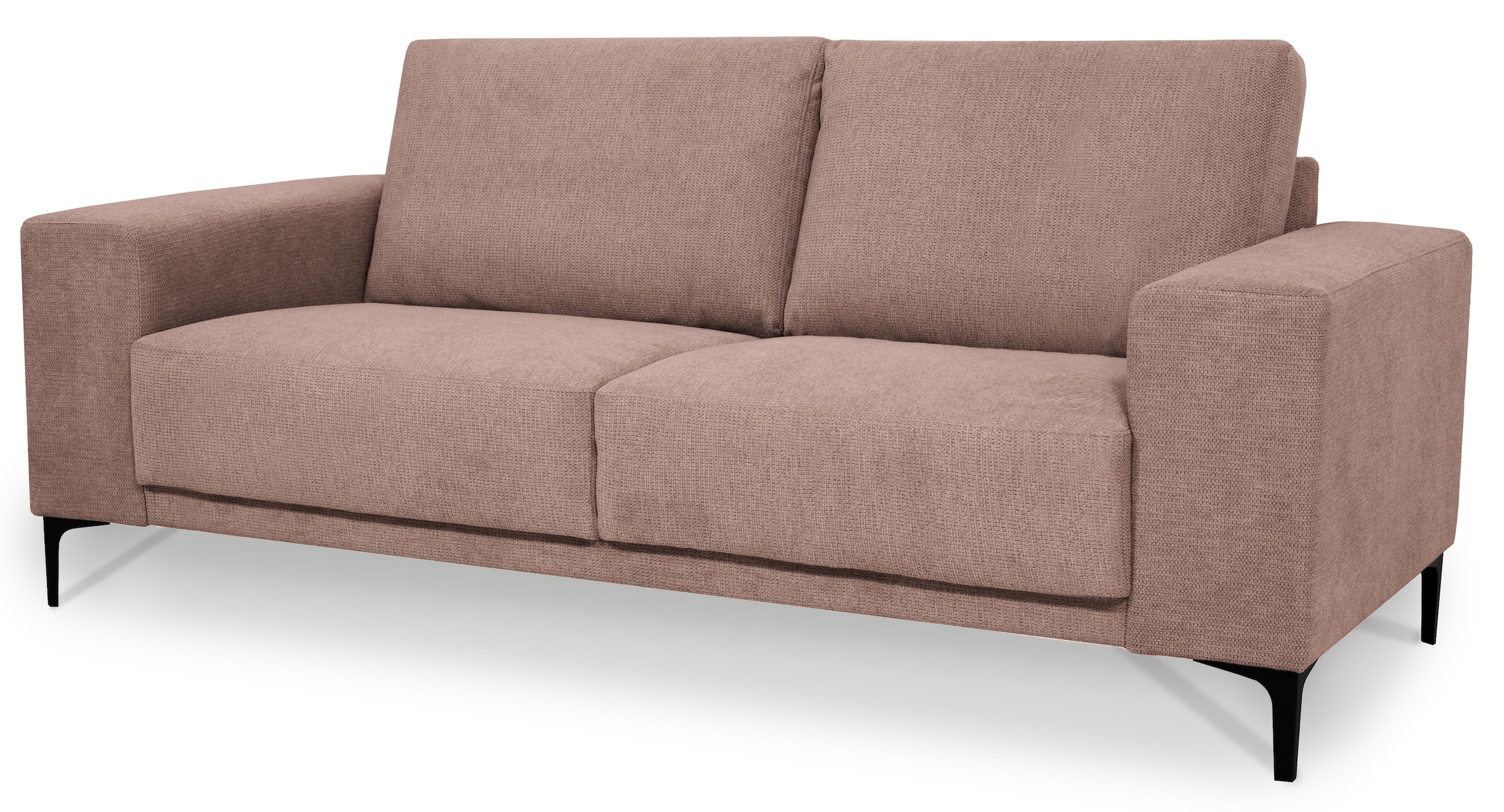 Places of Style 2-Sitzer »Xander«, Breite 164 cm, Webstoff, Soft-Touch Chenille, schwarze Metallfüße