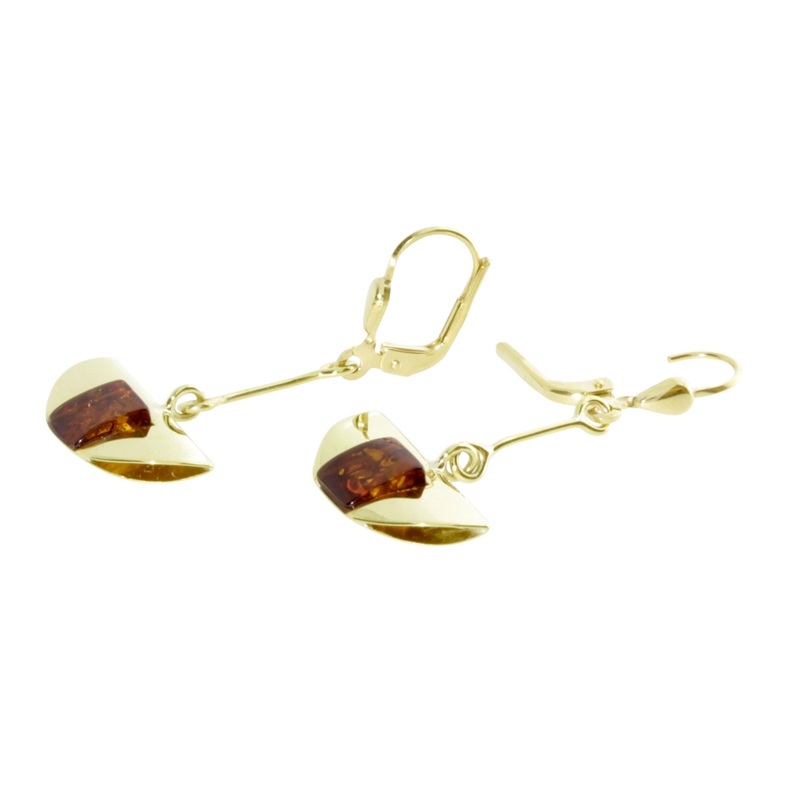 OSTSEE-SCHMUCK Paar Ohrhänger »- Klara - Gold 333/000 - Bernstein«