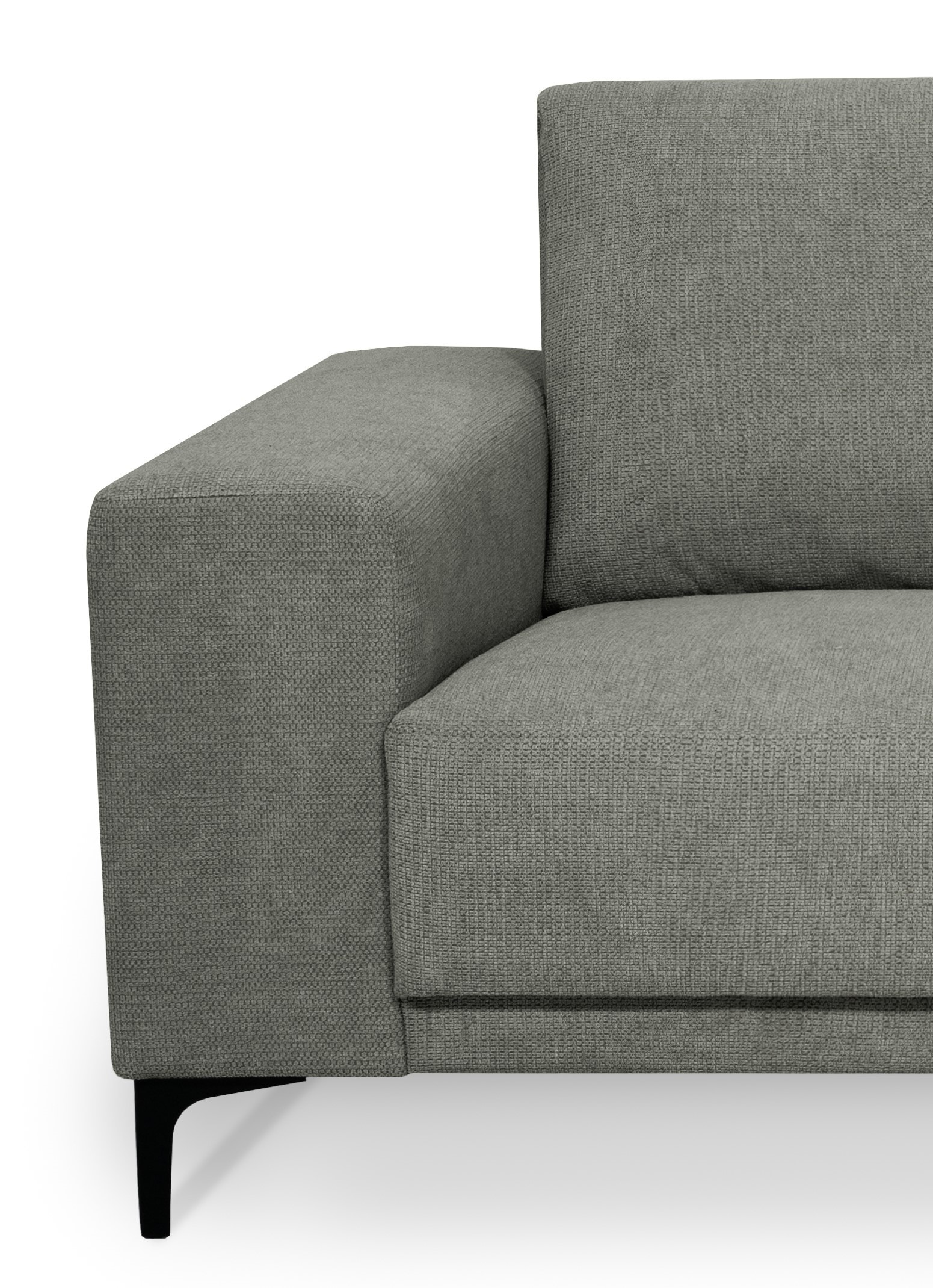 Places of Style 2-Sitzer »Xander«, Breite 164 cm, Webstoff, Soft-Touch Chenille, schwarze Metallfüßen