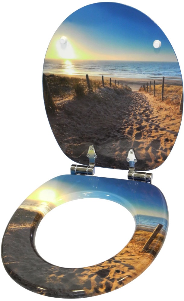 Sanilo Badaccessoire-Set »Düne« WC-Sitz, Badteppich, Stöpsel, Seifenspender und WC-Bürste