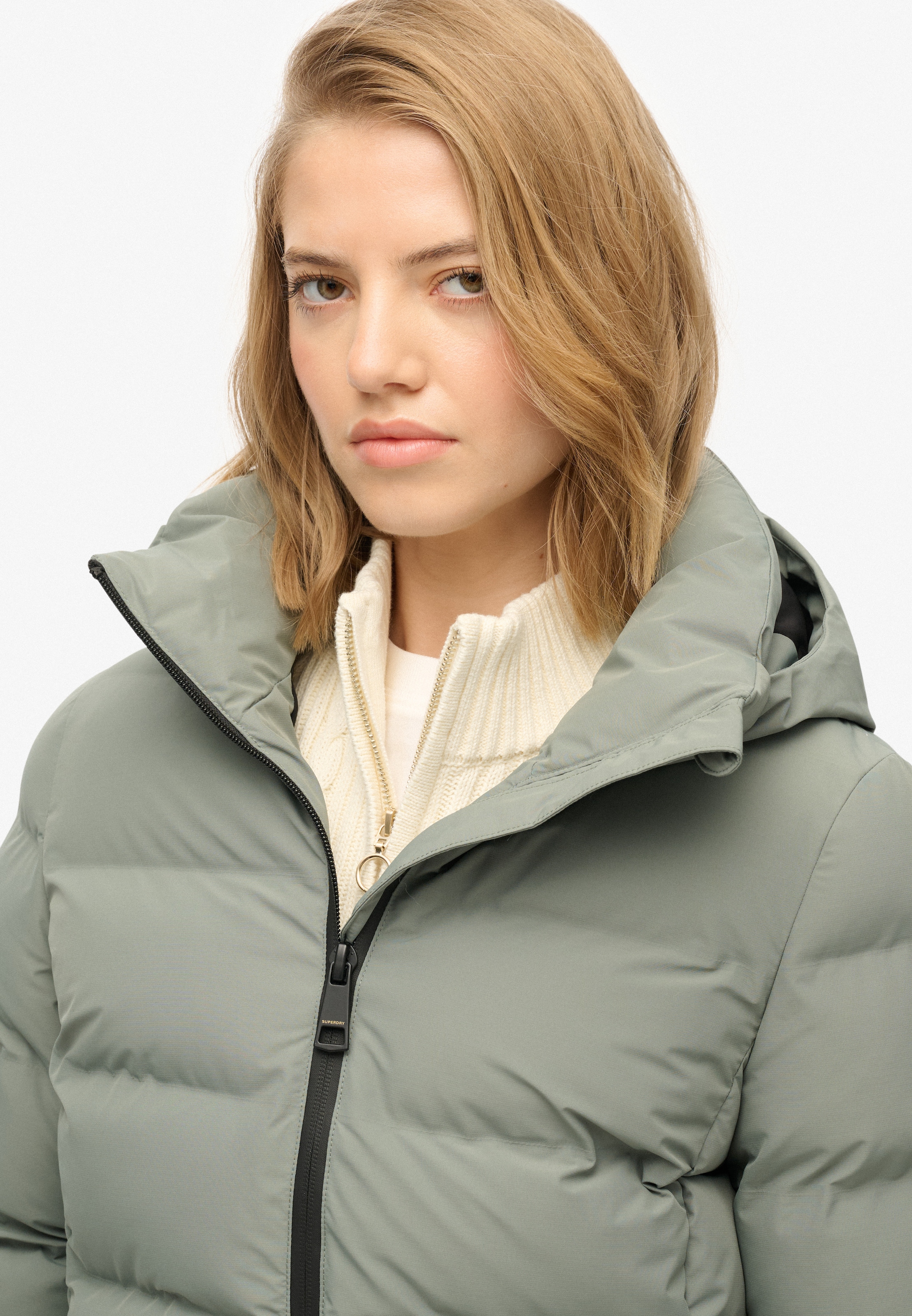 Superdry Steppjacke »CITY MID PADDED JACKET« mit Kapuze