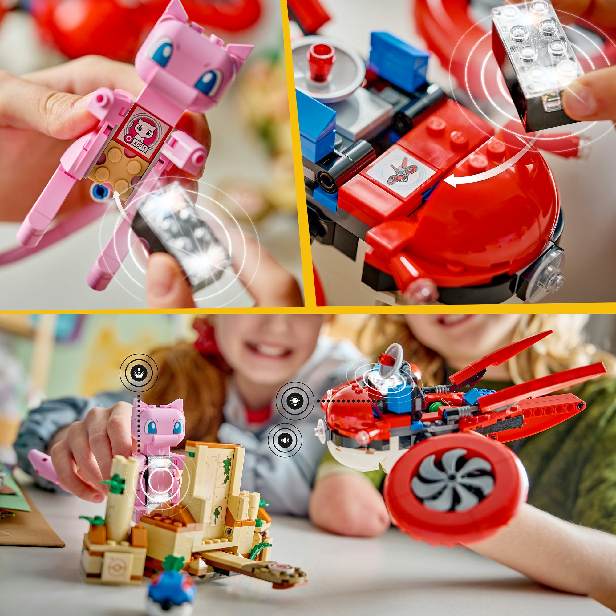 LEGO® Konstruktionsspielsteine »SMART Play™  Drohnensuche nach einem Mysteriösen Mew (72161)« LEGO Pokémon; Mit SMART Brick kombatibel (nicht enthalten)