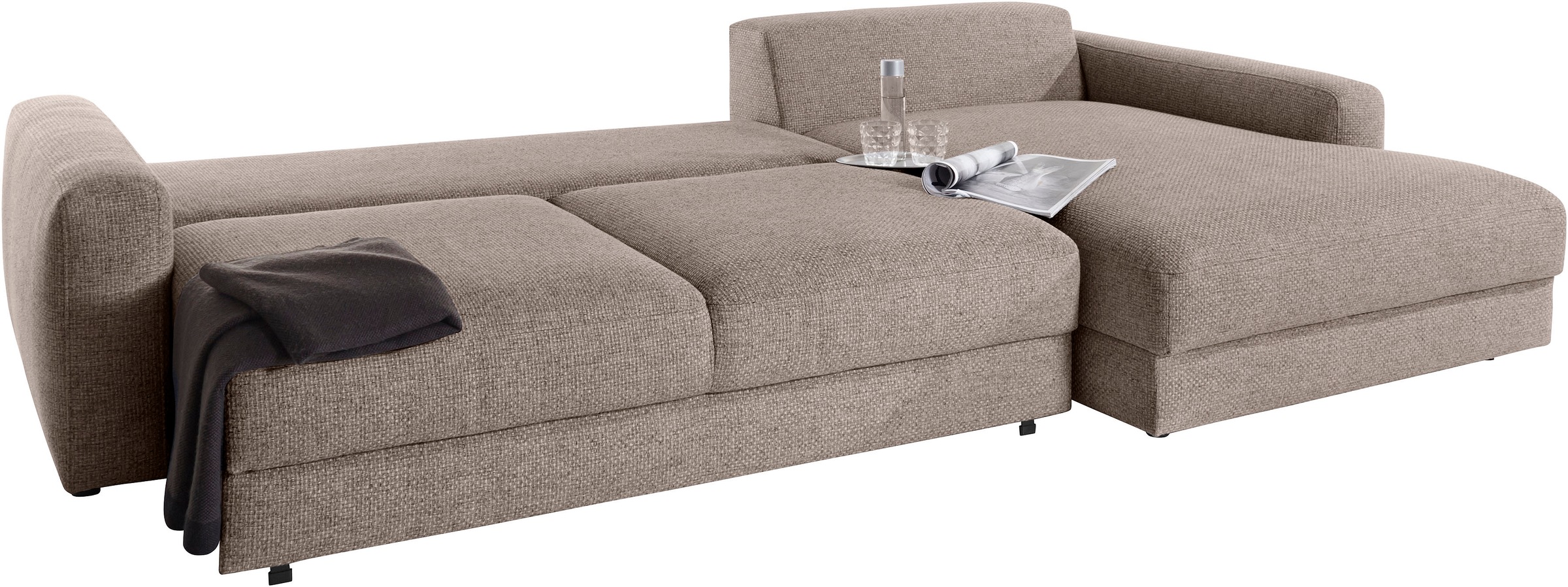 Places of Style Ecksofa »Bloomfield, bequem und elegant, L-Form«, wahlweise mit Bettfunktion und Bettkasten