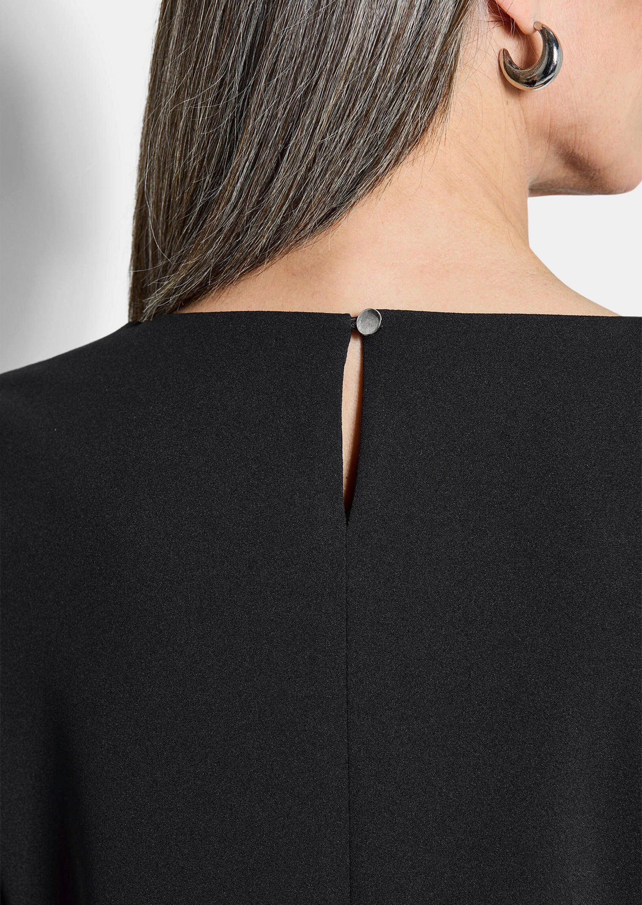 GOLDNER Etuikleid »Kurzgröße Elegantes Kleid mit gerafften Ärmeln«