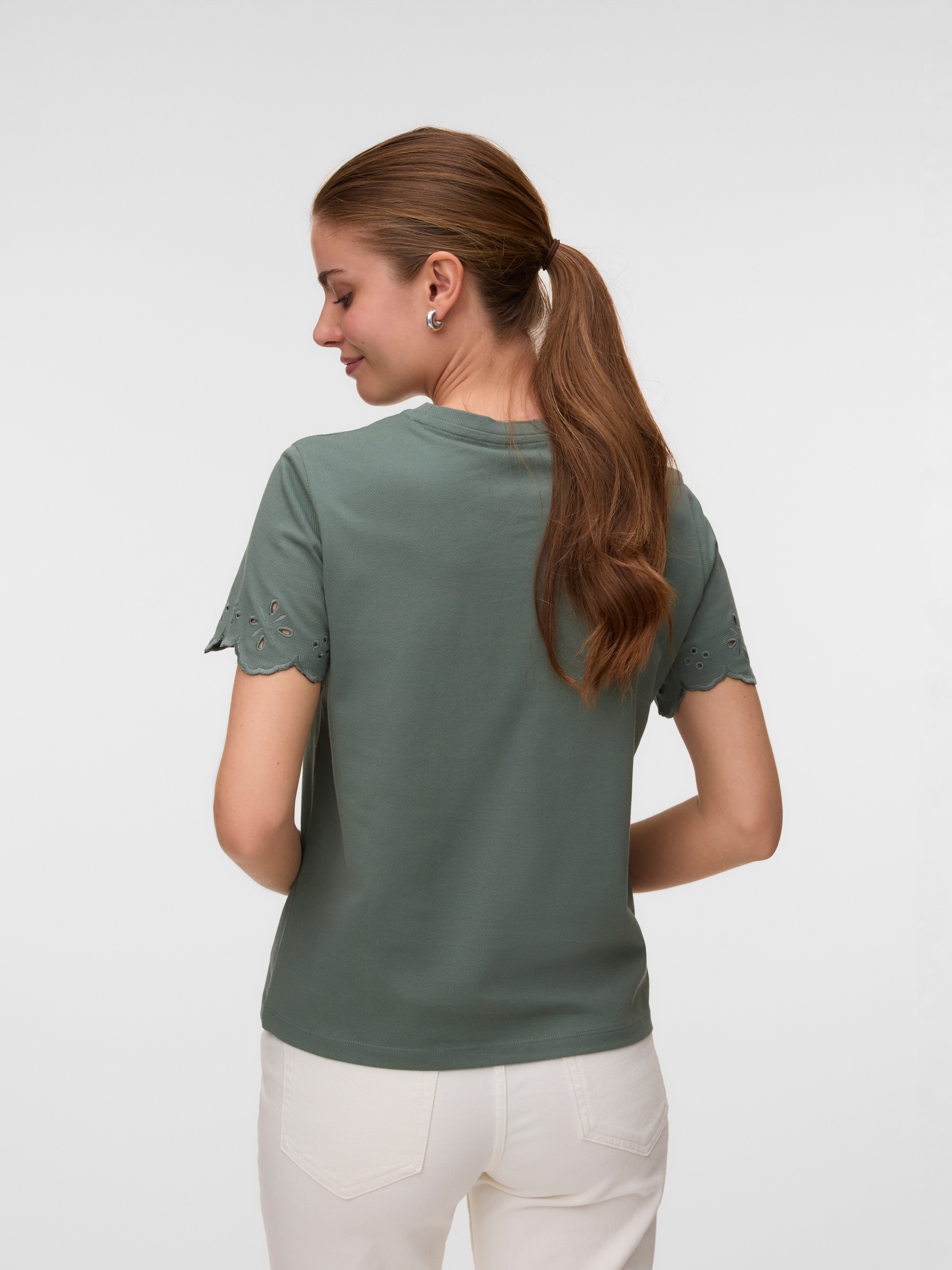 Vero Moda Kurzarmshirt »VMLOUISE SS TOP JRS« Baumwolle, regular fit