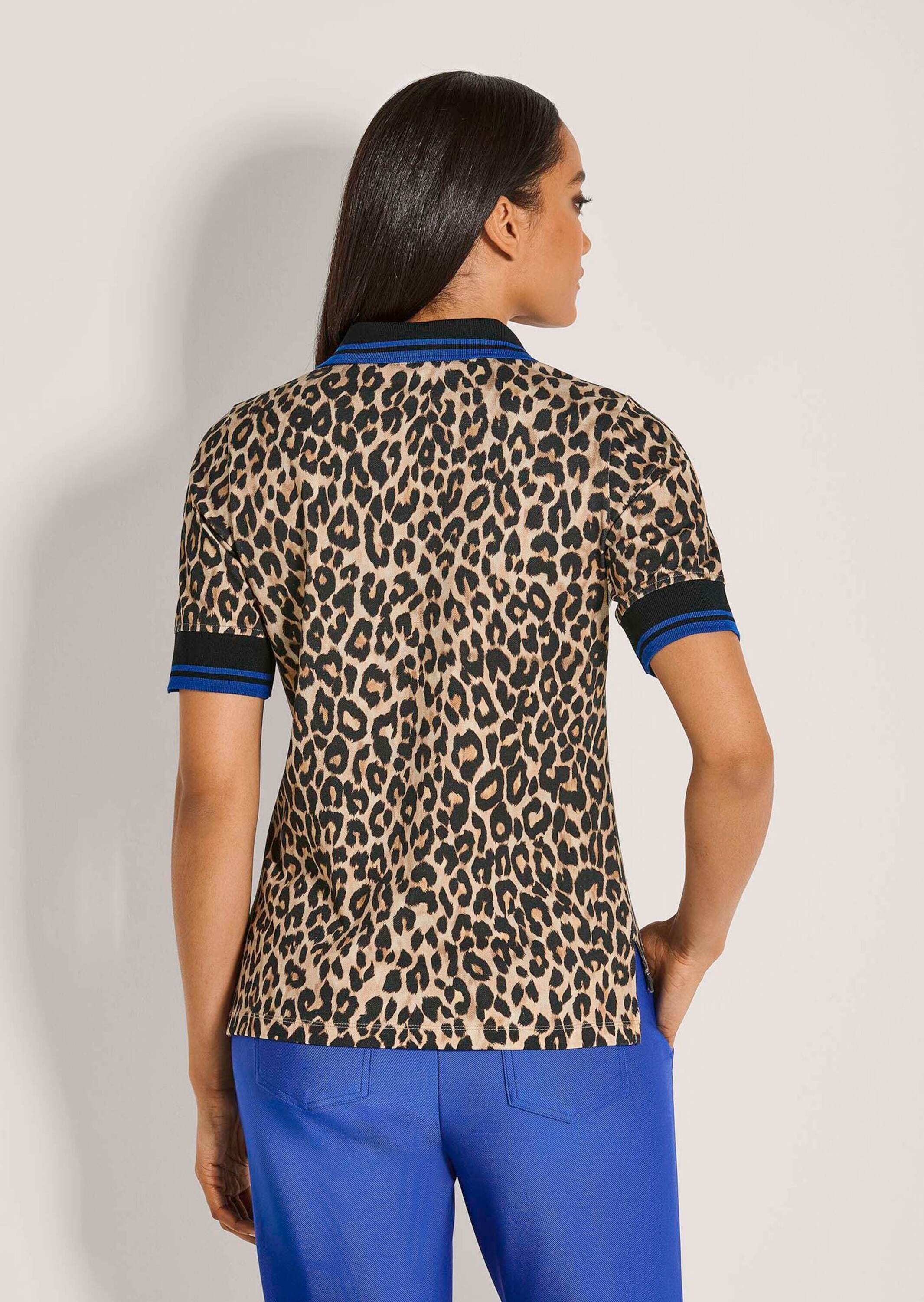 MADELEINE Kurzarmshirt »Poloshirt Modernes Shirt mit Leo-Print«