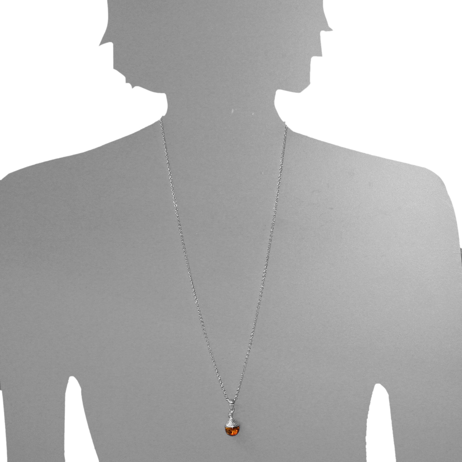 OSTSEE-SCHMUCK Kettenanhänger »- Mia - Silber 925/000 - Bernstein/Zirk.«