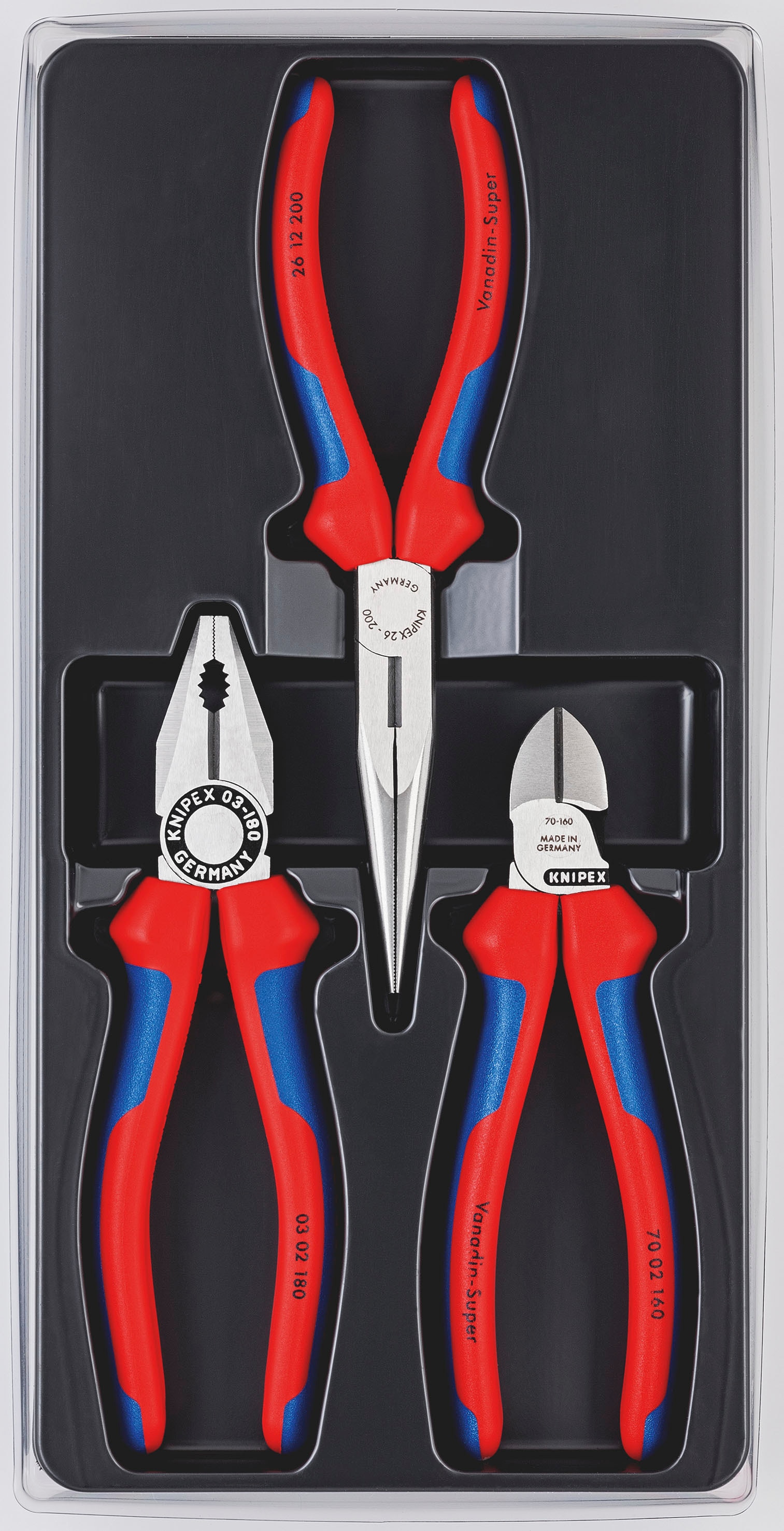 Knipex Zangenset »00 20 11 Montage-Paket«, (1 tlg.), (SB-Karte/Blister)