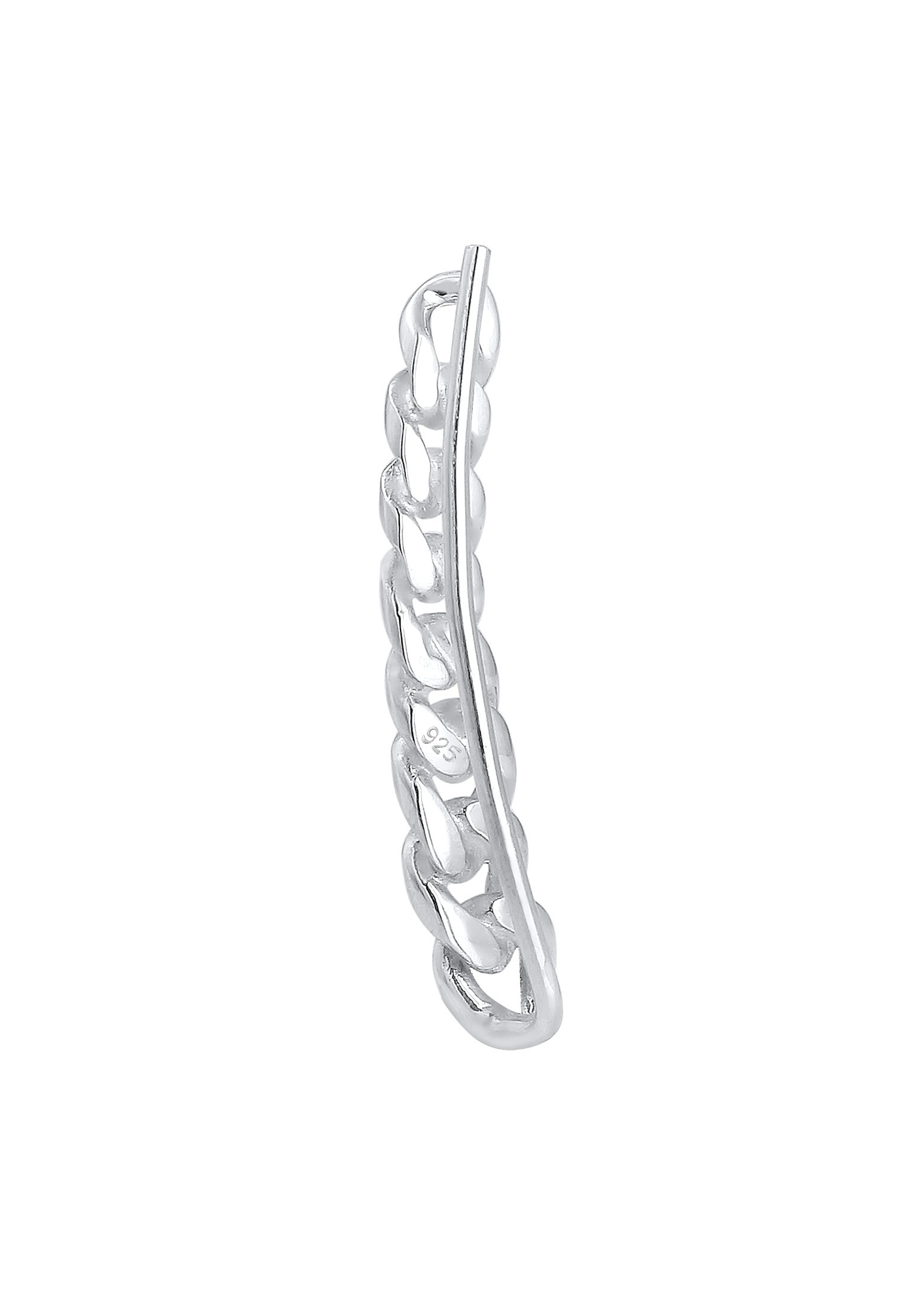 Elli Ohrklemme »Ohrringe Single Earclimber Panzerkette 925 Sterling Silver«