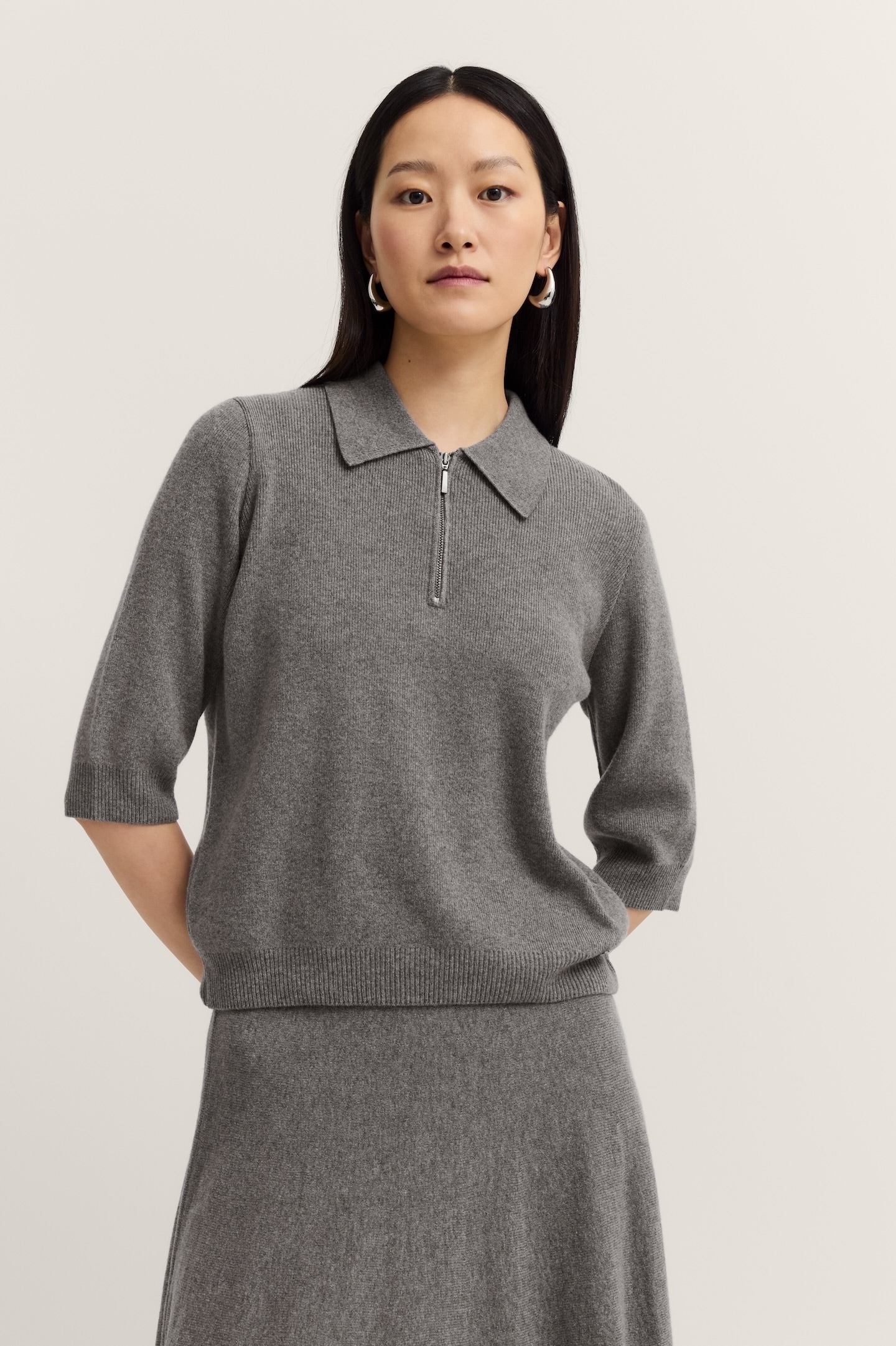 bugatti Poloshirt, mit Reißverschluss & Hemdkragen