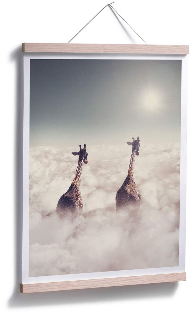 Wall-Art Poster »Safari Giraffen Tiere, OTTO den Online (1 Wandposter Poster, St.), im in Wolken«, Bild, Shop Wandbild