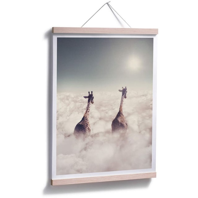 Wall-Art Poster »Safari Giraffen in den Wolken«, Tiere, (1 St.), Poster,  Wandbild, Bild, Wandposter im OTTO Online Shop