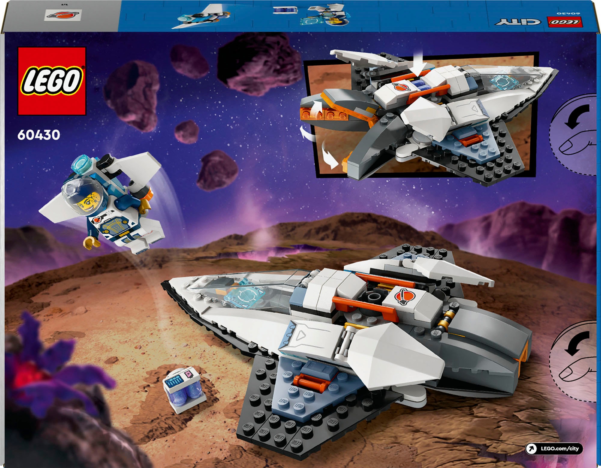 LEGO® Konstruktionsspielsteine »Raumschiff (60430), LEGO City«, (240 St.), Made in Europe