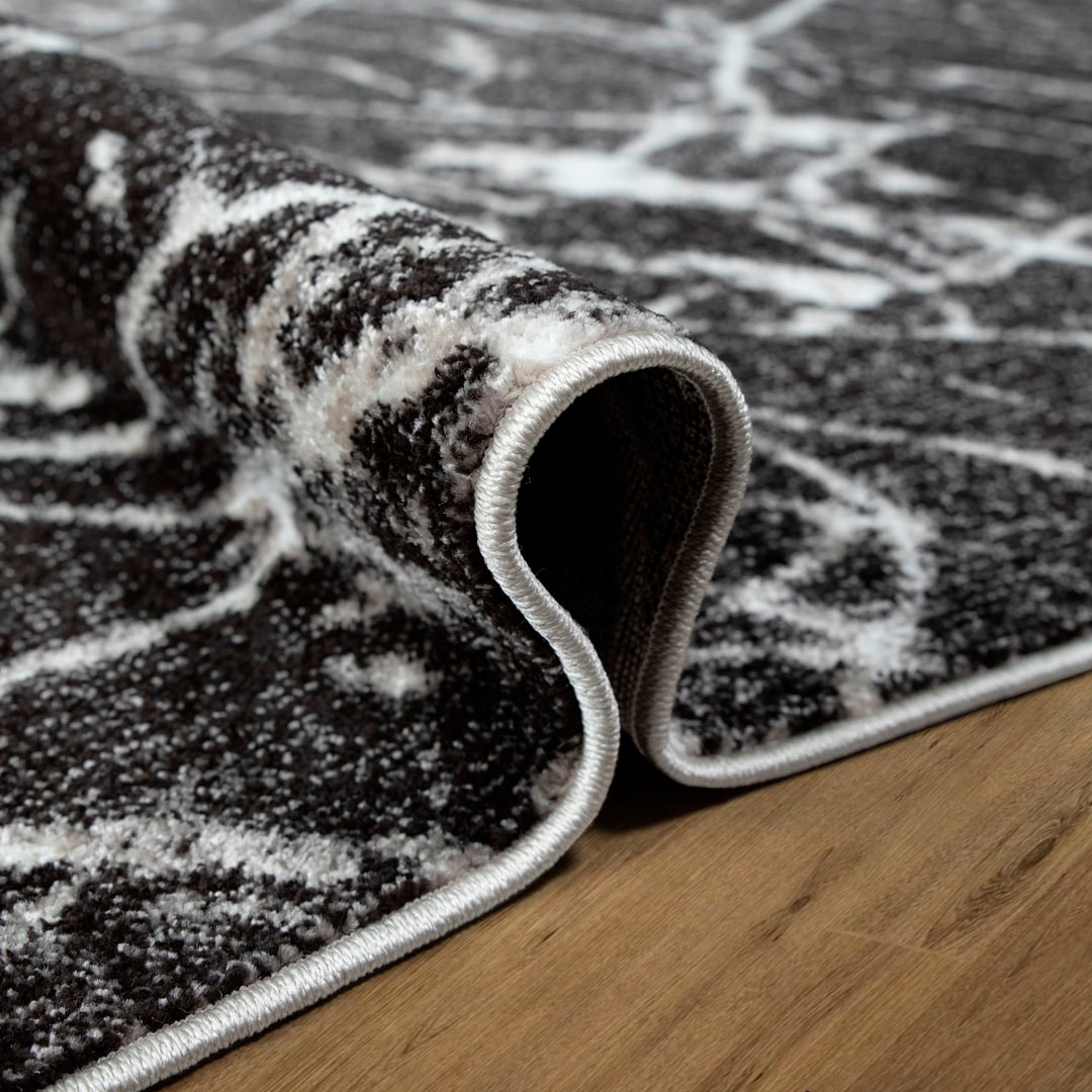 my home Teppich »Tjara«, rechteckig, 9 mm Höhe, Marmor-Design, mit besonders weichem Flor, Kurzflor, dichte Qualität