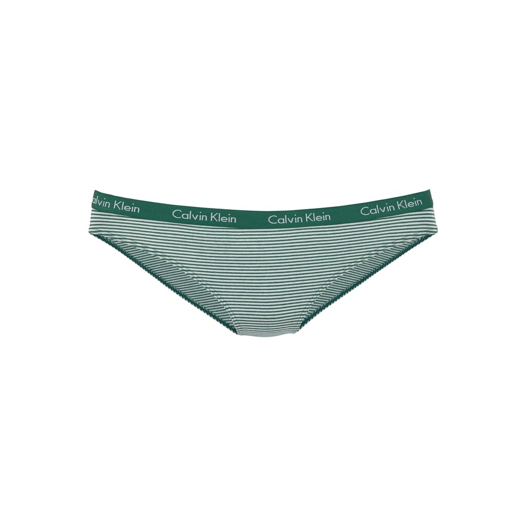 Calvin Klein Bikinislip »CAROUSEL«, (3 St.), in unifarbenem oder gestreiftem Design