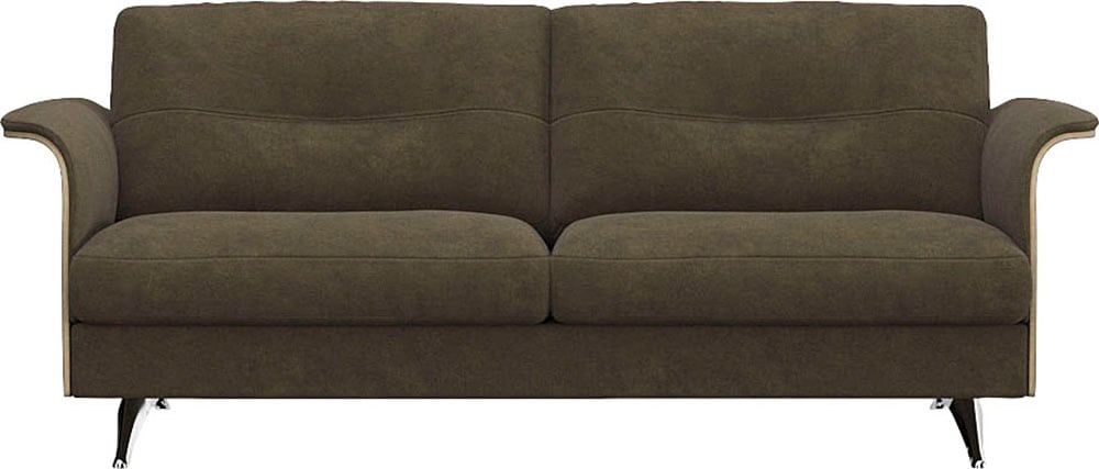 2,5-Sitzer »Glow Sofa, Couch,«, Premium-Sitz: Kaltschaum & Federkern, Arml. Walnuss,...